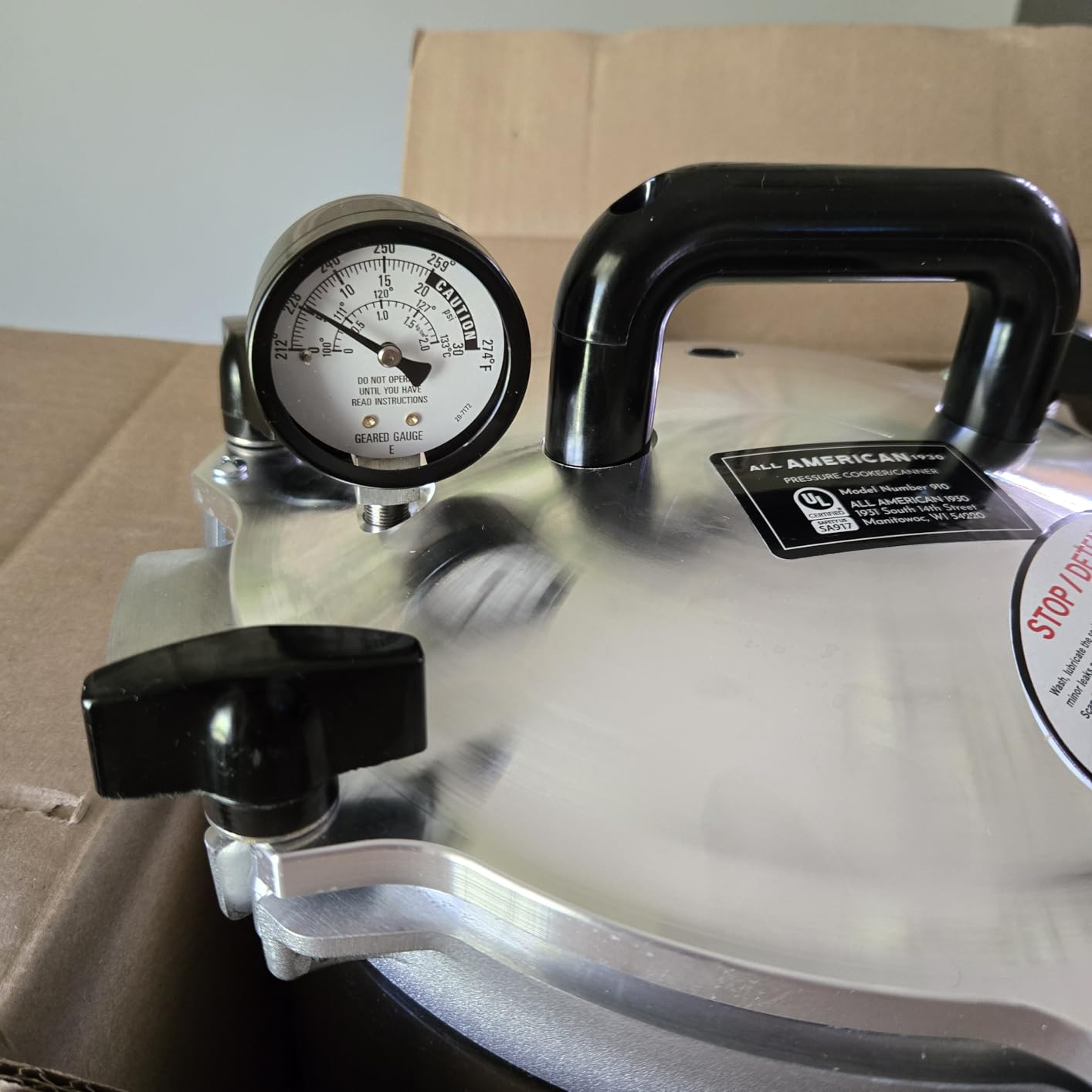 All American 1930: 25qt Pressure Cooker/Canner (The 925) - Exclusive Metal-to-Metal Sealing System - Easy to Open & Close - Suitable for Gas, Electric, or Flat Top Stoves - Made in the USA customer photo 2