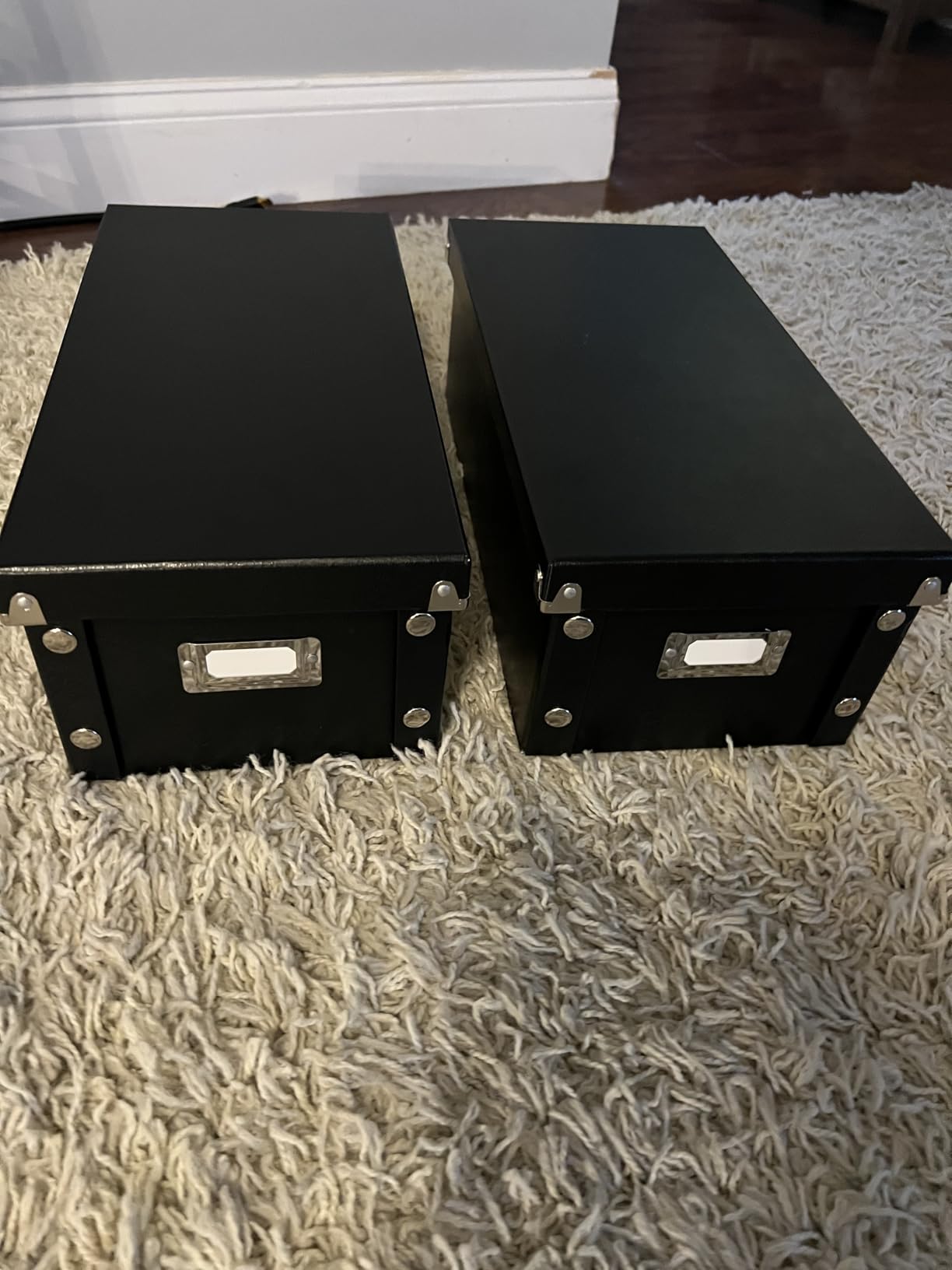 Snap-N-Store DVD Storage Box, 2-Pack, Stackable Movie Organizer, Black customer photo 1