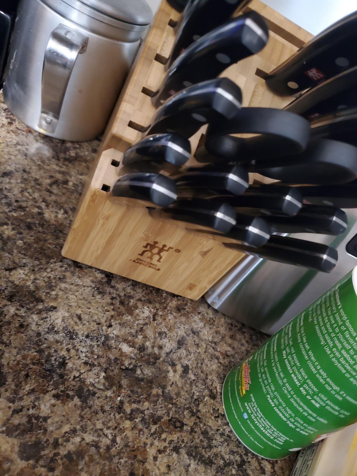 ZWILLING Twin Signature 19-pc Kitchen Knife Set with Block, Chef Knife, Professional Chef Knife Set, German Knife Set Light Brown customer photo 2