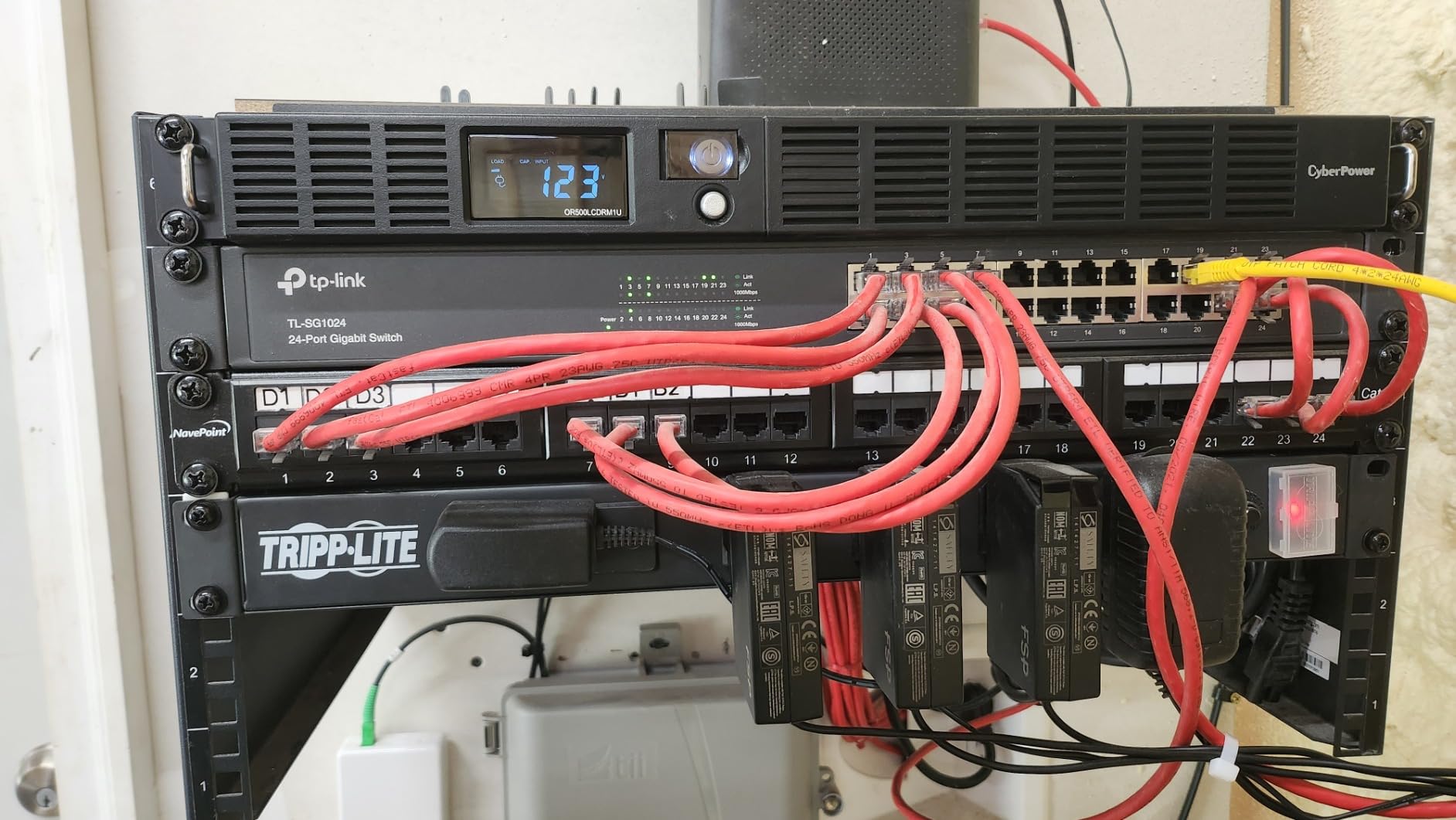 CyberPower OR500LCDRM1U Smart App LCD UPS Battery Backup and Surge Protector, 500VA/300W, 6 Outlets, AVR, 1U Rackmount, UL Certified customer photo 1