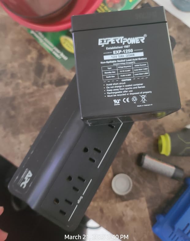 ExpertPower EXP1250, Rechargeable12V 5Ah UPS Battery with F1 Terminals customer photo 1