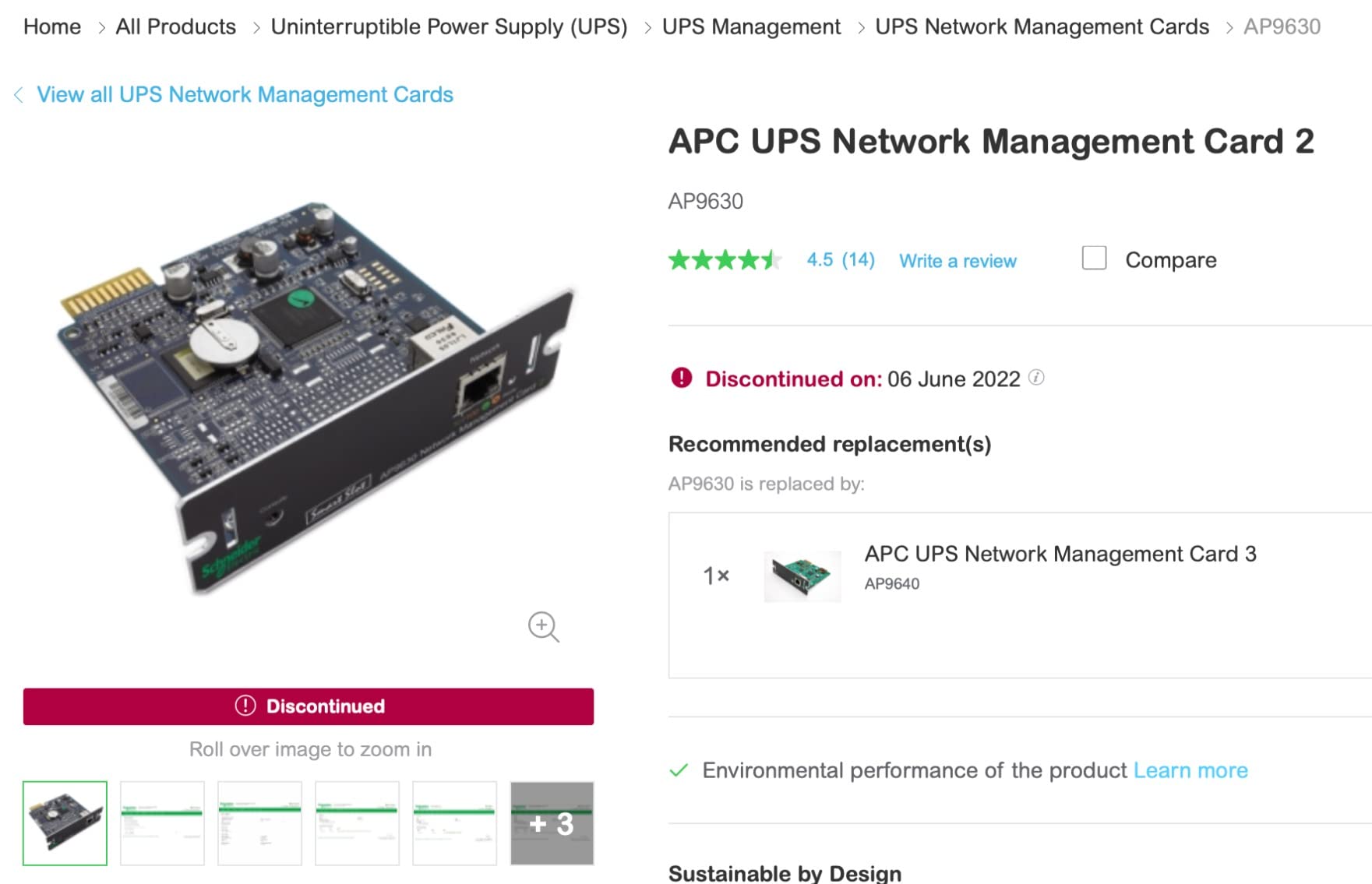 APC AP9630 UPS Network Management Card 2 customer photo 2