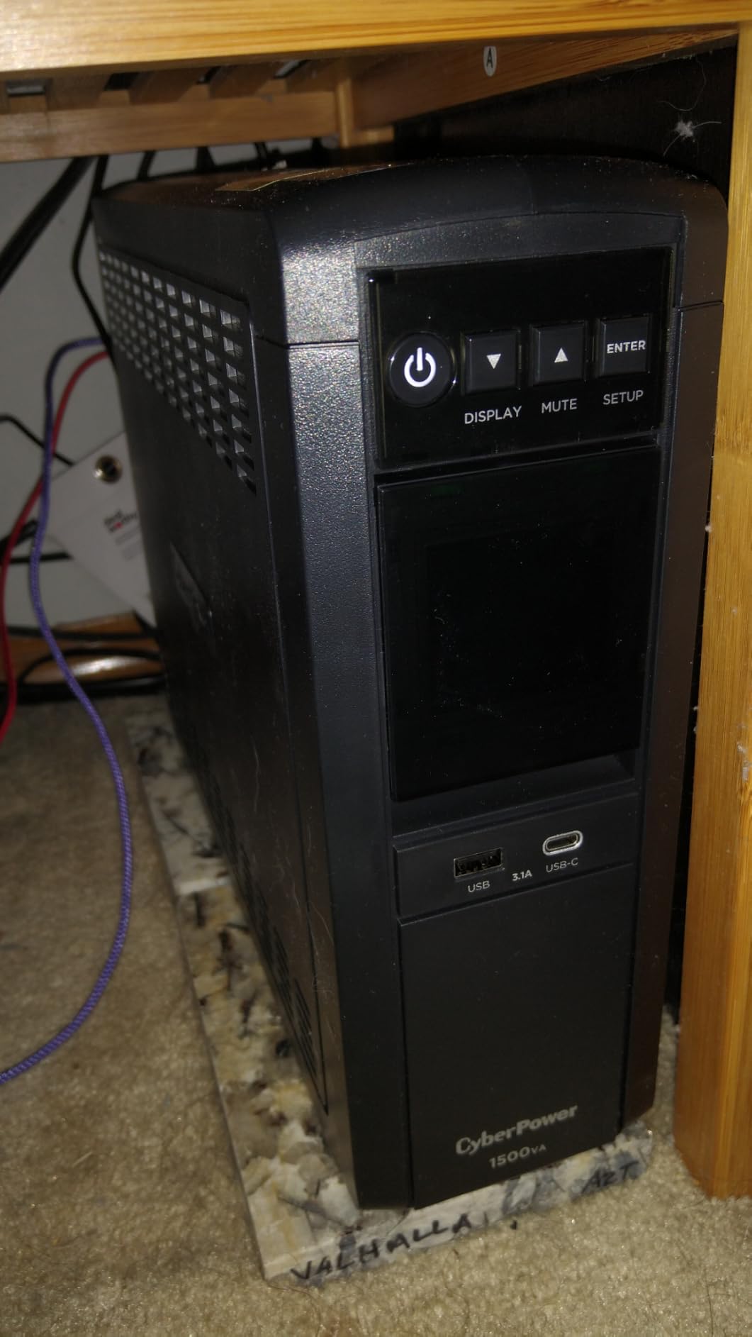 CyberPower CP1500PFCLCD PFC Sinewave UPS Battery Backup and Surge Protector, 1500VA/1000W, 12 Outlets, AVR, Mini Tower, UL Certified customer photo 2