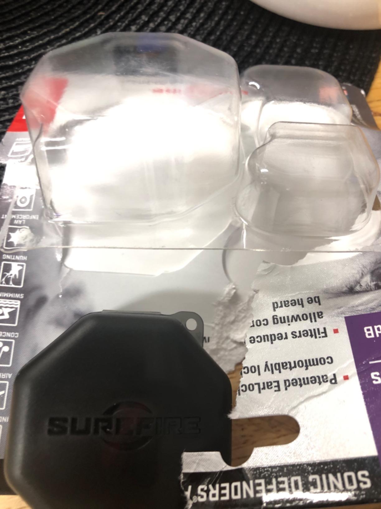 SureFire EP4 Sonic Defenders Plus Filtered Earplugs, Triple flanged Design, Reusable, Black, Medium customer photo 2