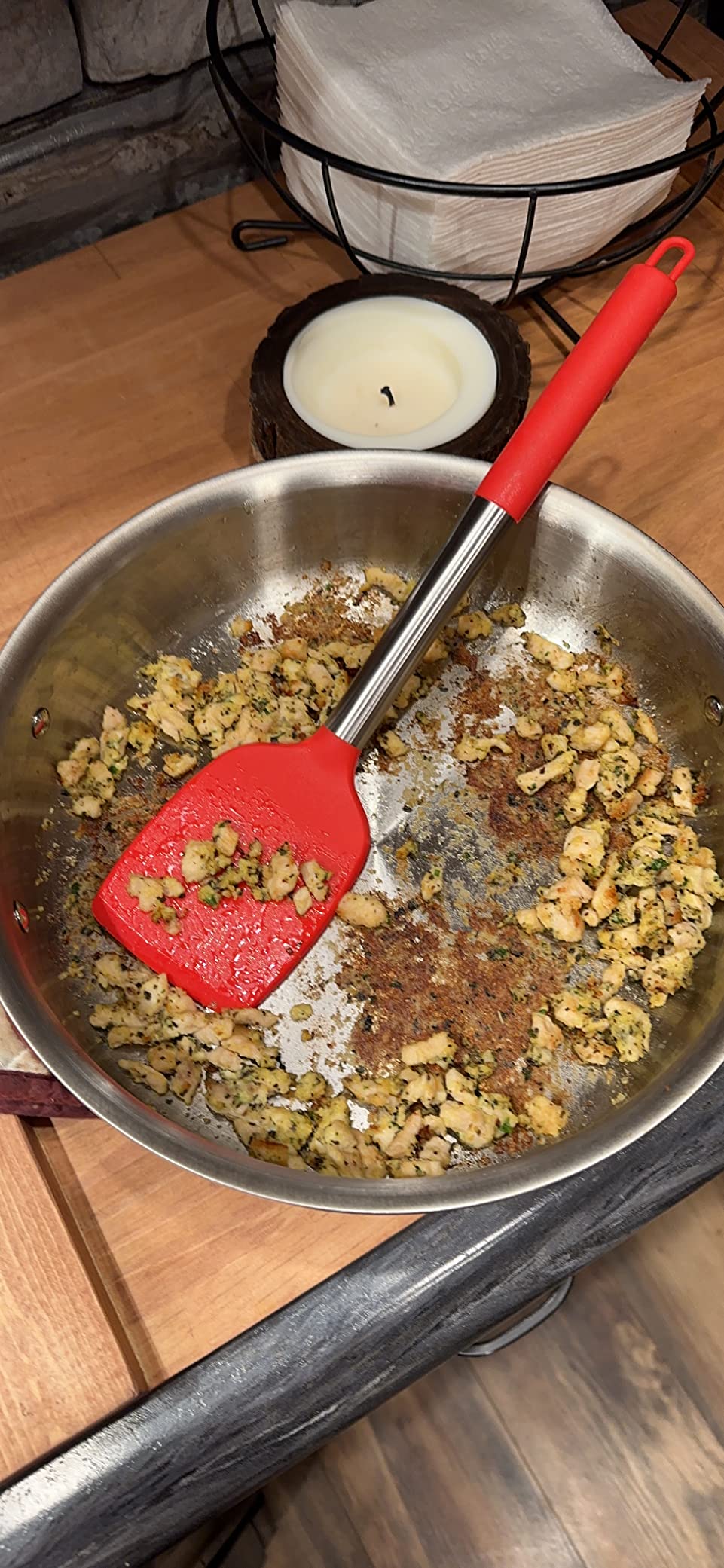 All-Clad D3® Stainless Steel 4 Qt Sauté Pan with Lid, Made in the USA customer photo 2