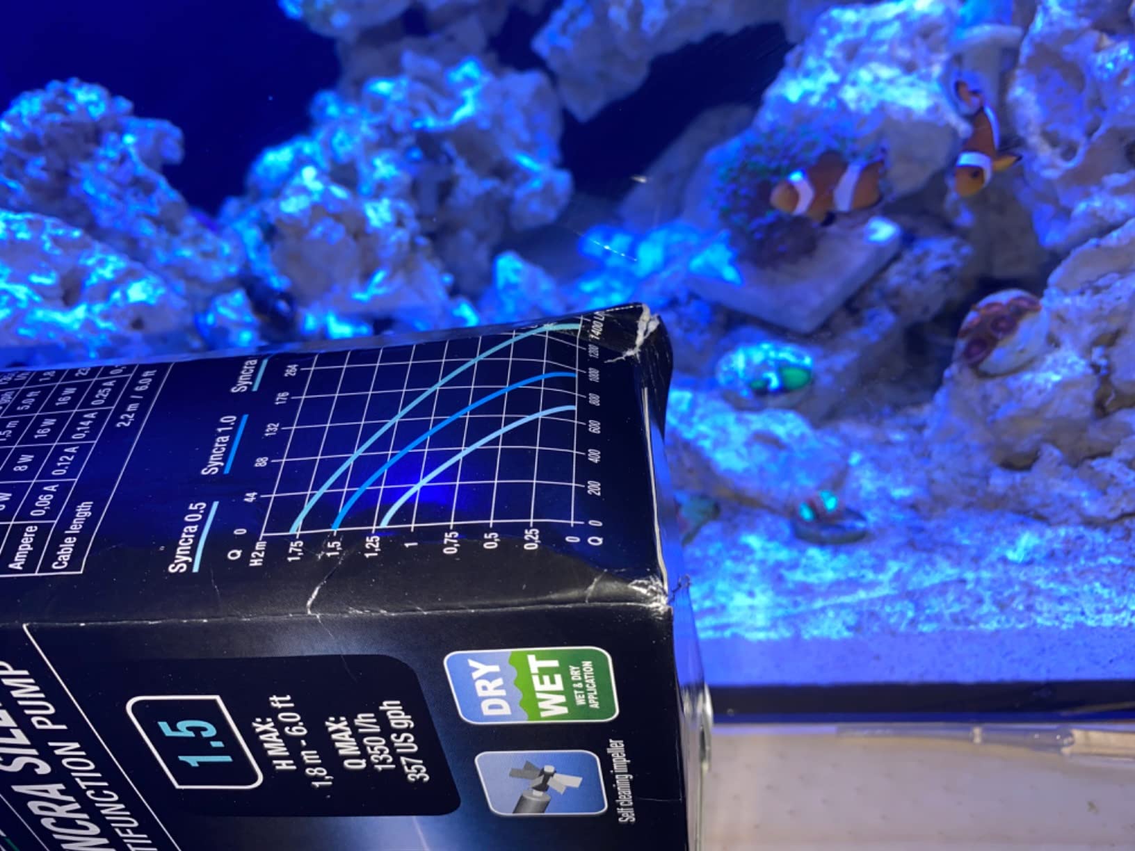 SICCE Syncra Silent 1.5 Multifunction 357 GPH Submersible Water Pump | Italian Made 23W Ultra Quiet Durable Aquarium Fish Tank, Fountain, Pond, Hydroponics, Terrarium Black | Freshwater & Saltwater customer photo 1