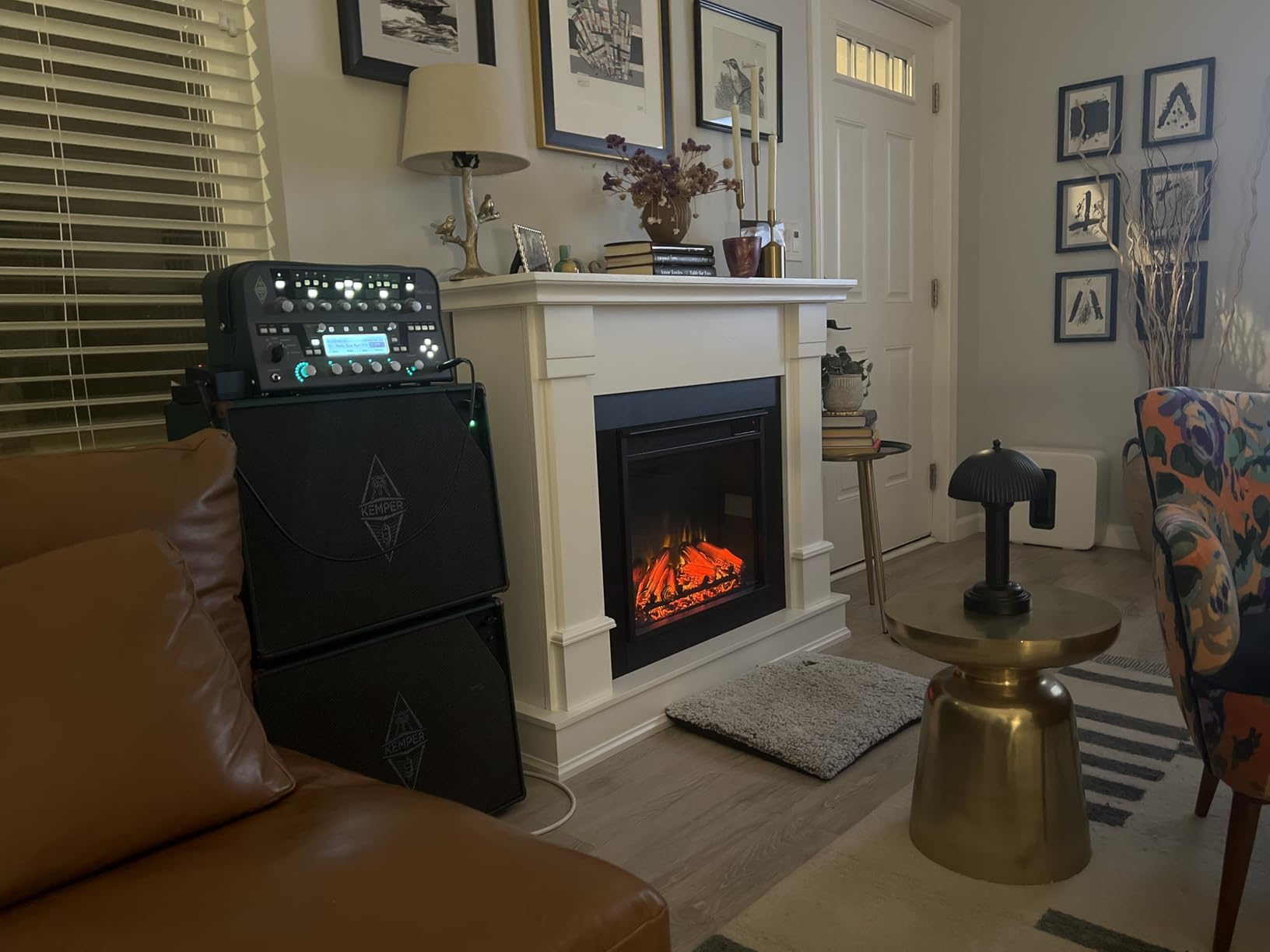 Real Flame Silverton 48” Electric Fireplace with Mantel for Living Room or Bedroom, Replaceable Fireplace Insert Heater, Realistic Log and Flame Effect, Remote Control, Timer, White customer photo 1