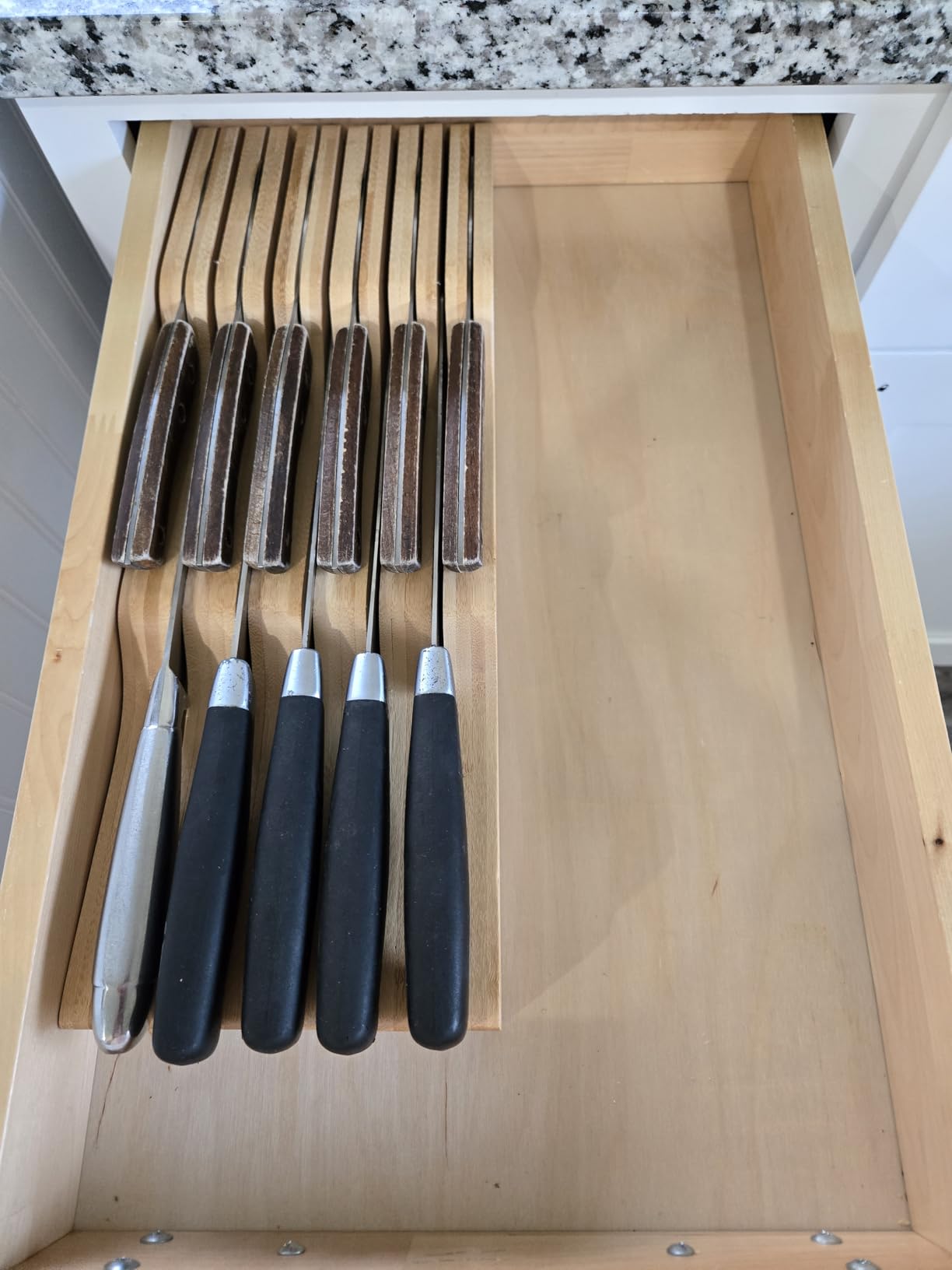 Oceanstar In-Drawer Bamboo Knife Organizer customer photo 2