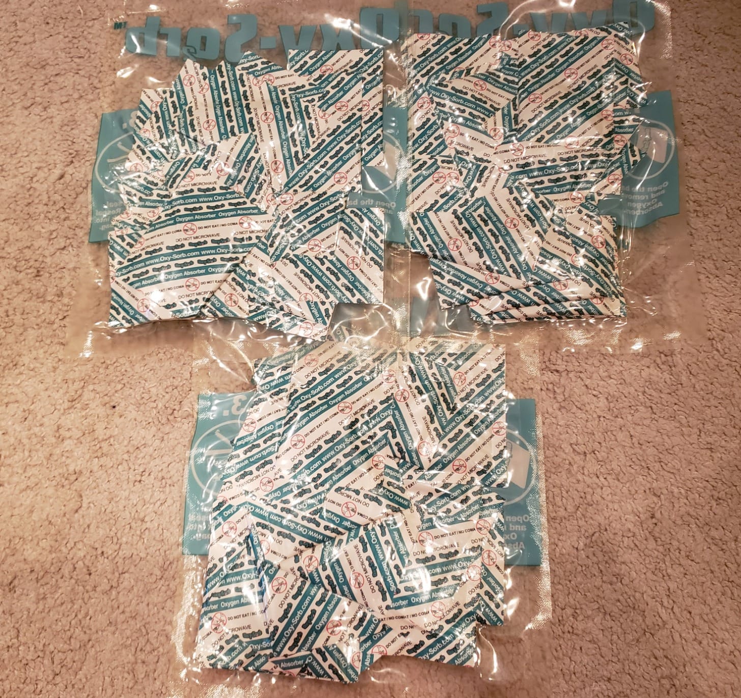 60-300cc Oxygen Absorbers (3 packs of 20ea.) for Vacuum Seal or Mylar Bag Food Storage,OF-300CC-60PK customer photo 2