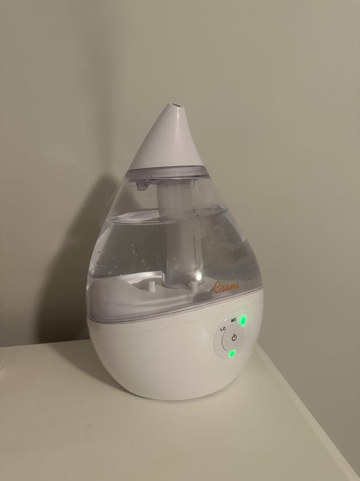 Crane Droplet Ultrasonic Small Air Humidifiers for Bedroom and Office, 0.5 Gallon Cool Mist Humidifier for Plants and Home, Humidifier Filters Optional, Blue and White customer photo 1