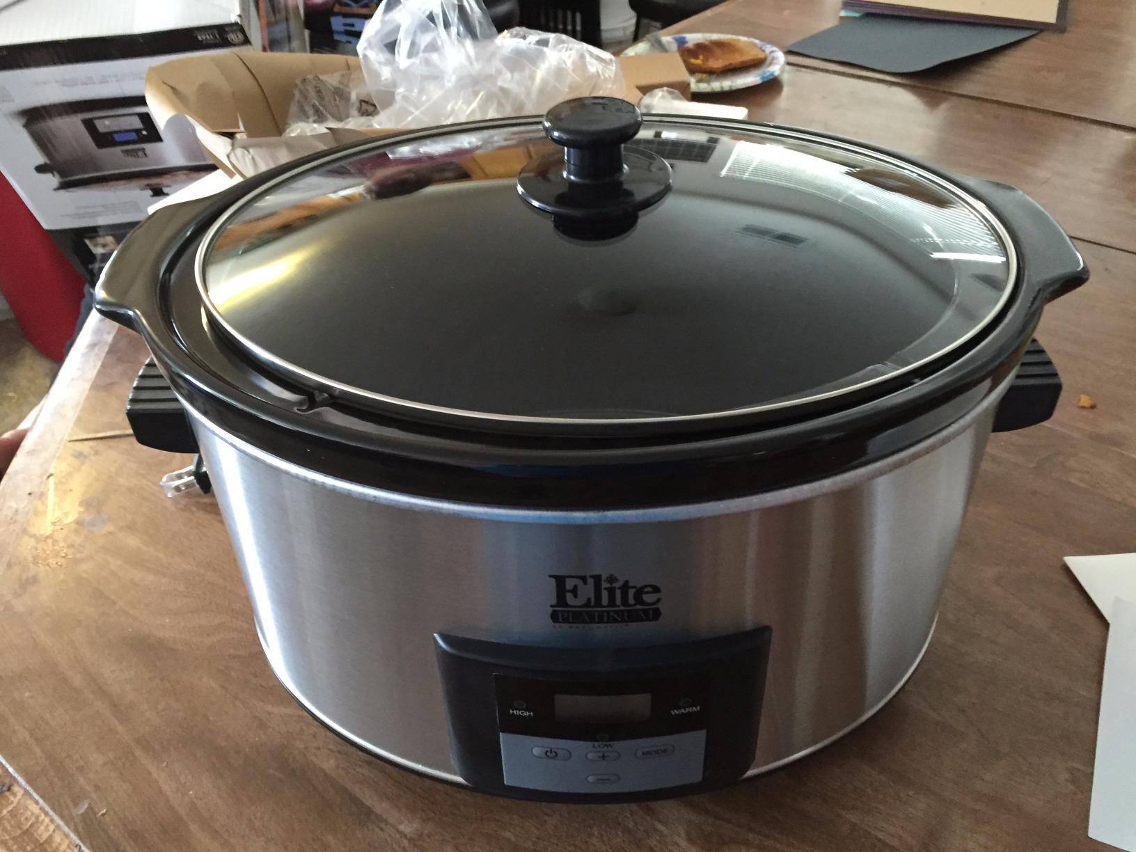 Elite Gourmet MST-900D Digital Slow Cooker, 8.5 Qt, Stainless Steel customer photo 1