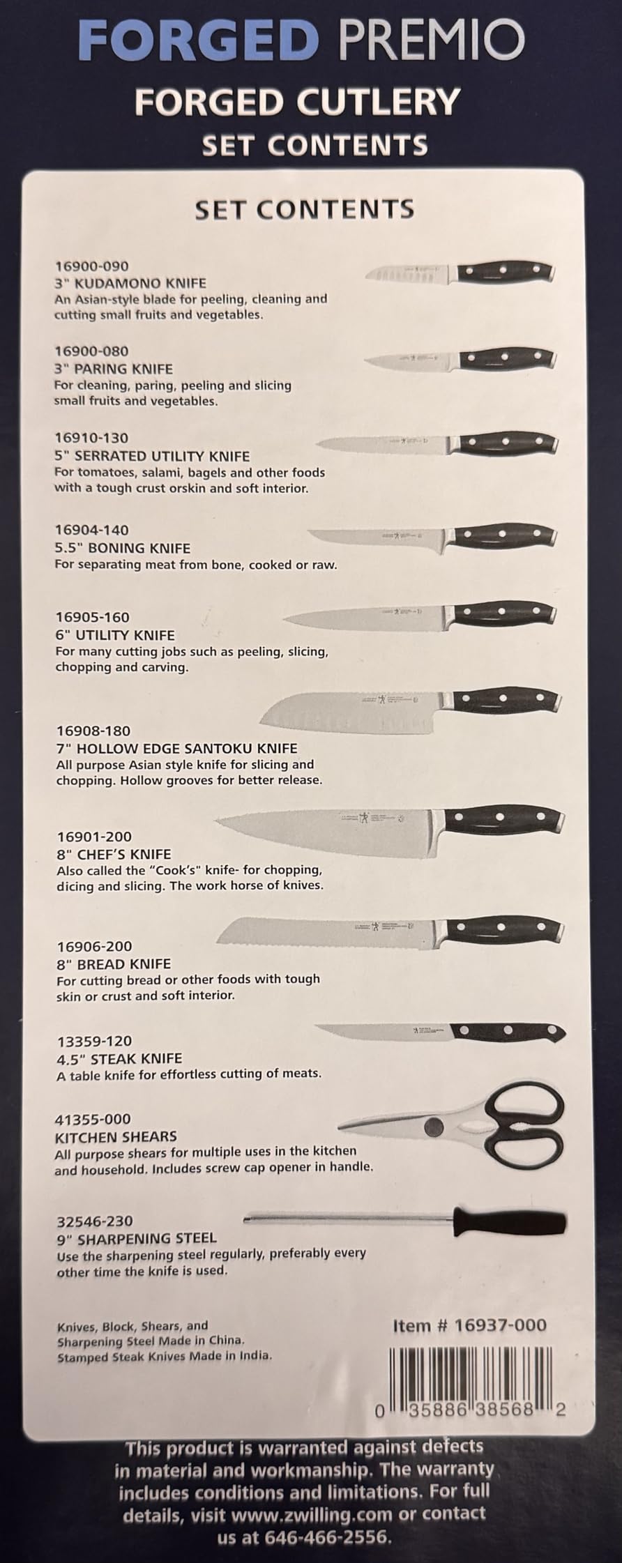 J.A. Henckels Forged Premio 19 Piece Knife Block Set, Cherry Block customer photo 2