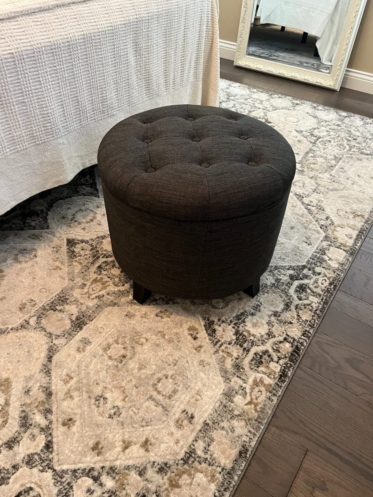 Convenience Concepts Designs4Comfort Round Storage Ottoman 19.75