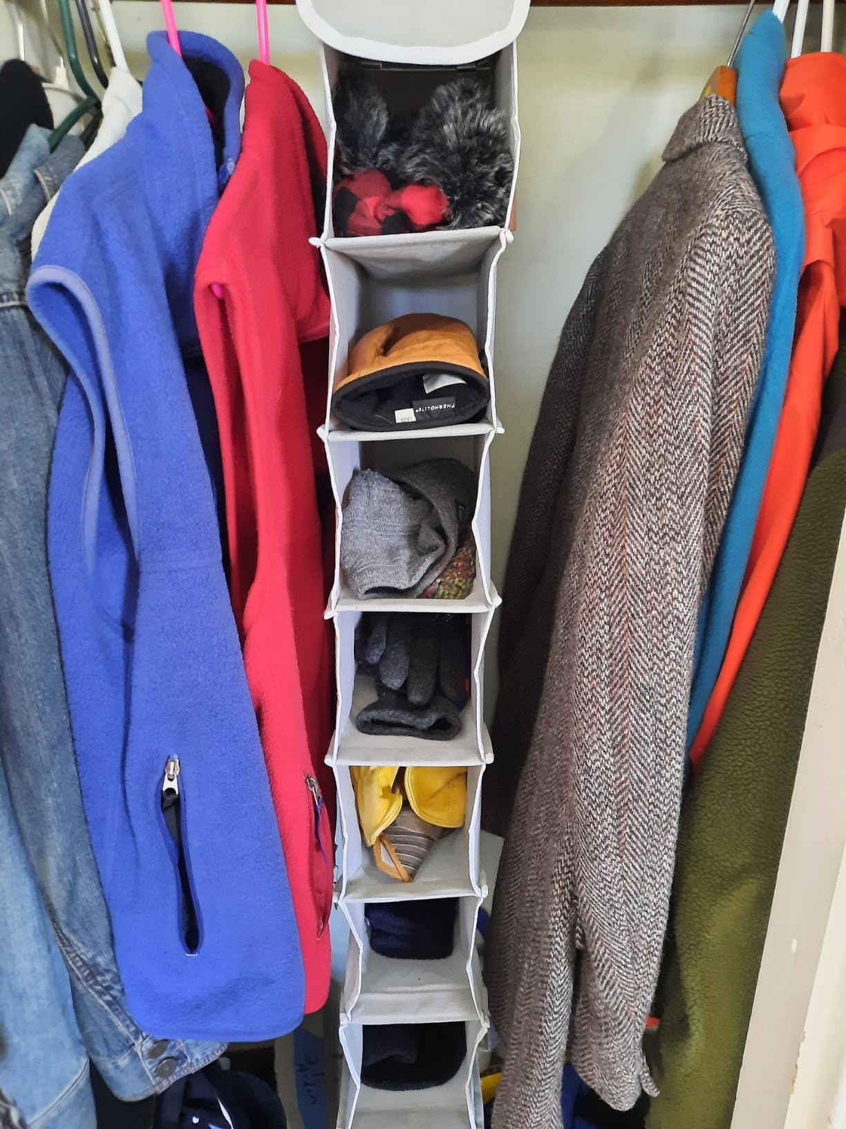 Simple Houseware 10 Shelves Closet Hanging Shoe Organizer, Gray customer photo 2