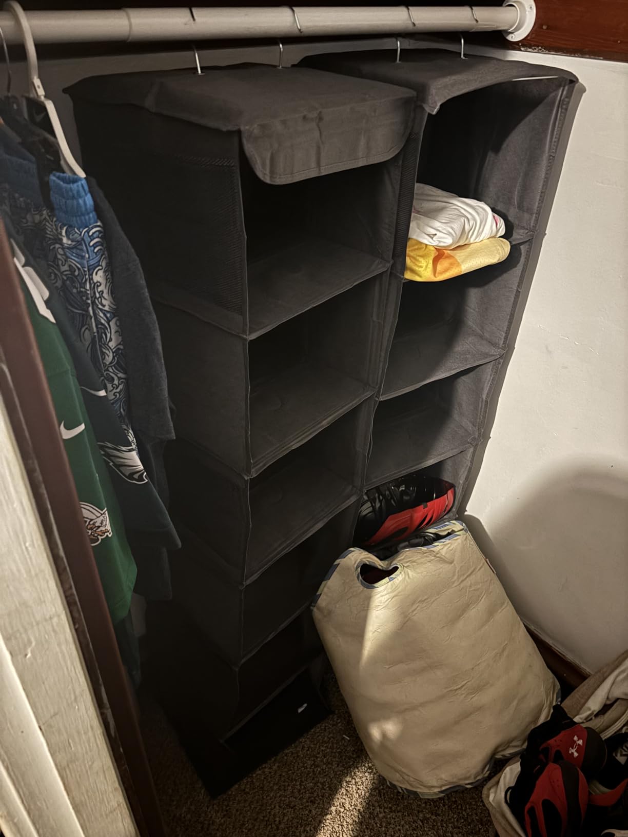 Simple Houseware 6 Shelf Hanging Closet Organizer, Gray customer photo 1