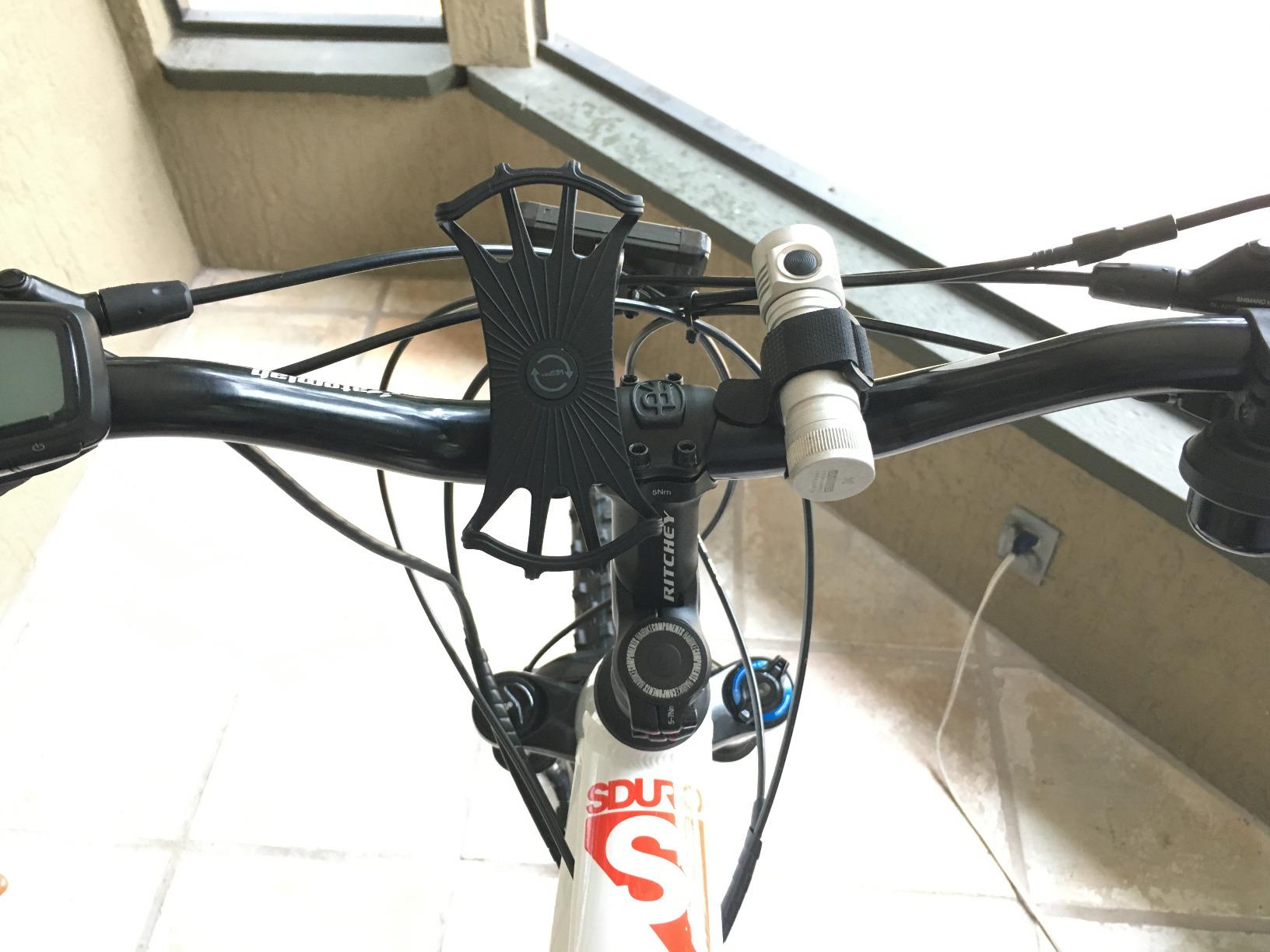 VUP Bike Phone Mount, Universal Bike Cell Phone Holder, 360° Rotatable, Silicone Bicycle Phone Mount Compatible with iPhone 15/14/13/Pro Max/Pro/mini/12/11/Xs/Max/Xr/X/7/8/Plus, 4.0''~6.7'' Cellphones customer photo 1
