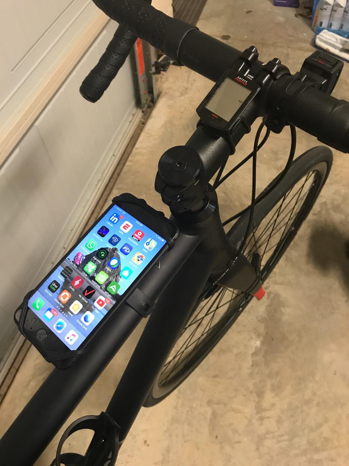 VUP Bike Phone Mount, Universal Bike Cell Phone Holder, 360° Rotatable, Silicone Bicycle Phone Mount Compatible with iPhone 15/14/13/Pro Max/Pro/mini/12/11/Xs/Max/Xr/X/7/8/Plus, 4.0''~6.7'' Cellphones customer photo 2