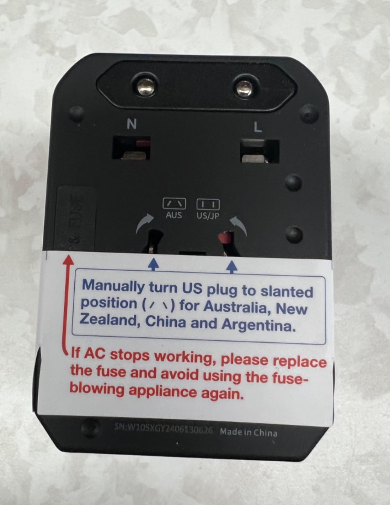 EPICKA Universal Travel Adapter with 1AC/3 USB-C/2 USB-A Ports customer photo 2