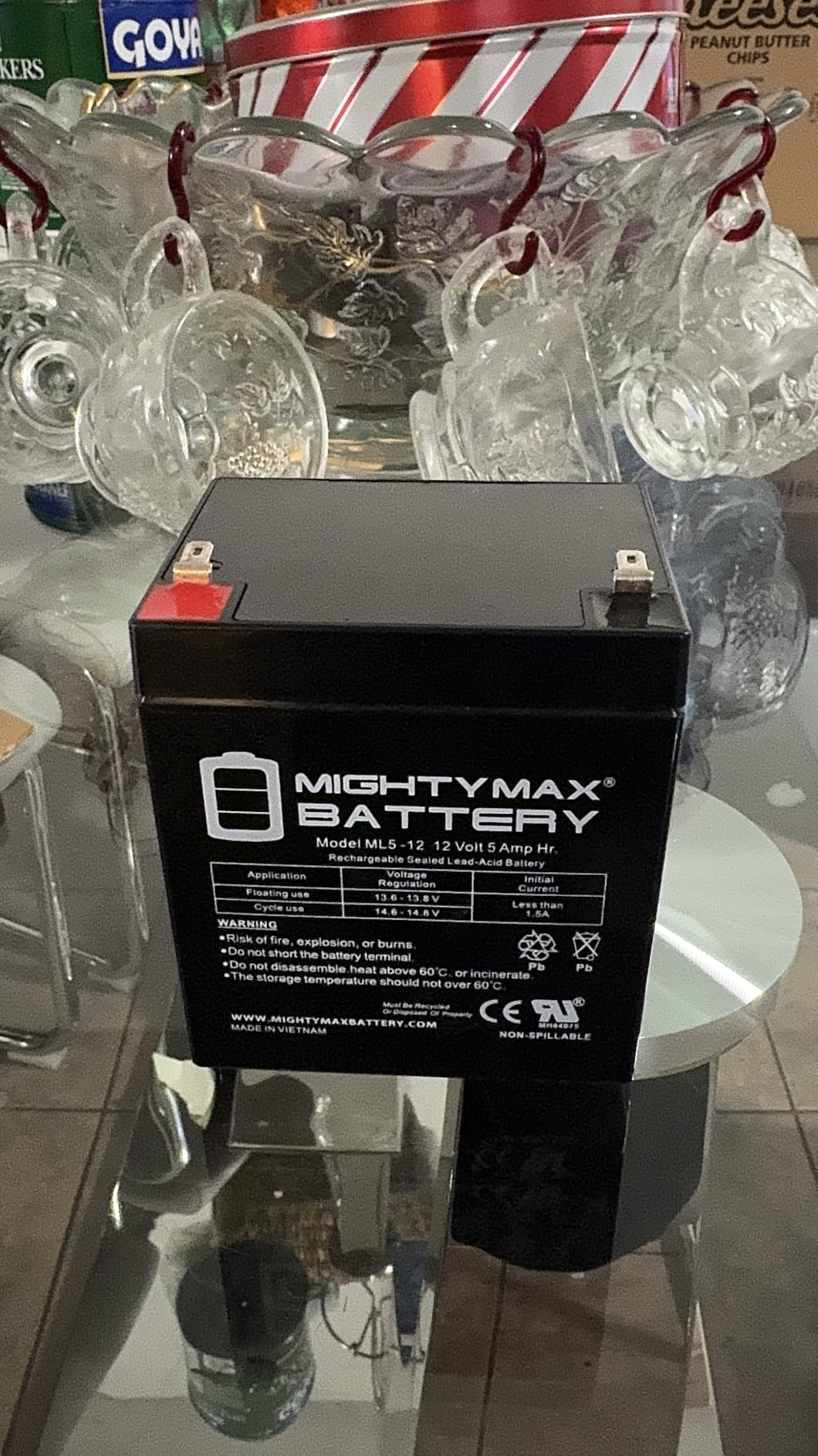 Mighty Max Battery ML5-12 - 12 Volt 5 AH, F1 Terminal, Rechargeable SLA AGM Battery customer photo 1