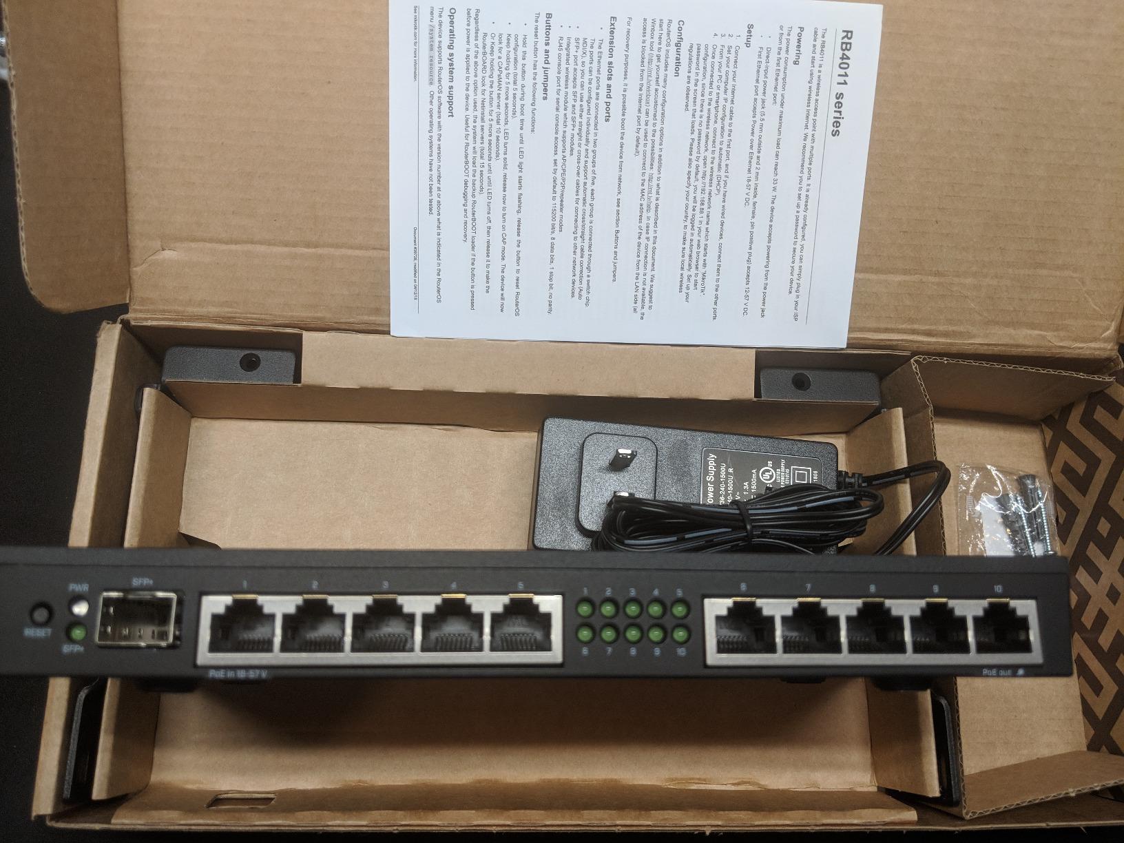 MikroTik RB4011 Ethernet 10-Port Gigabit Router (RB4011iGS+RM) customer photo 2