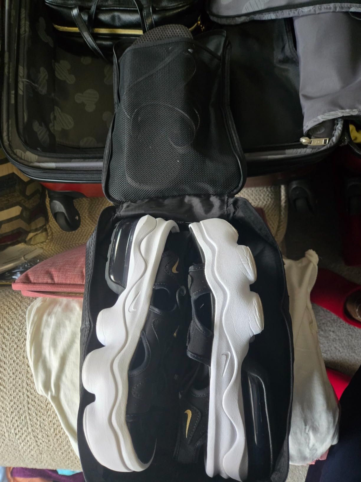 Travel Shoe Bags, Foldable Waterproof Shoe Puches Organizer-Double Layer (Multi-colored4) customer photo 1