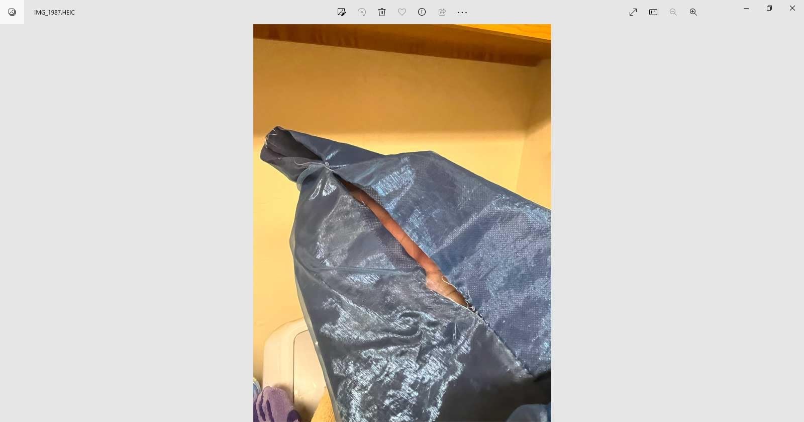 MUMI Smell-Proof Travel Laundry Bag with Folding Hanger, Grey customer photo 1