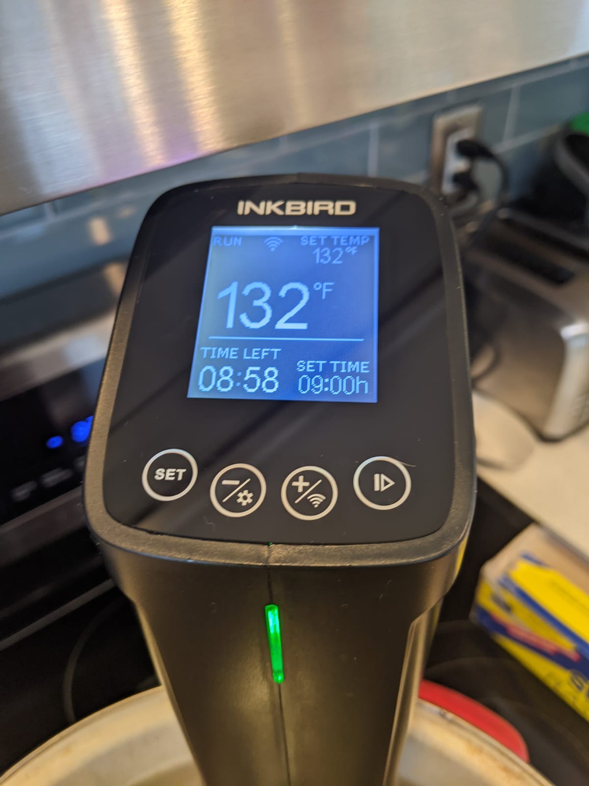 NKBIRD WIFI Sous Vide Cooker ISV-100W, 1000 Watts Fast-Heating W/Free APP,Sous Vide Machine Immersion Circulator w/ 14 Free Preset Recipes, Thermal Immersion w/Smart Timer, Calibration Function customer photo 1