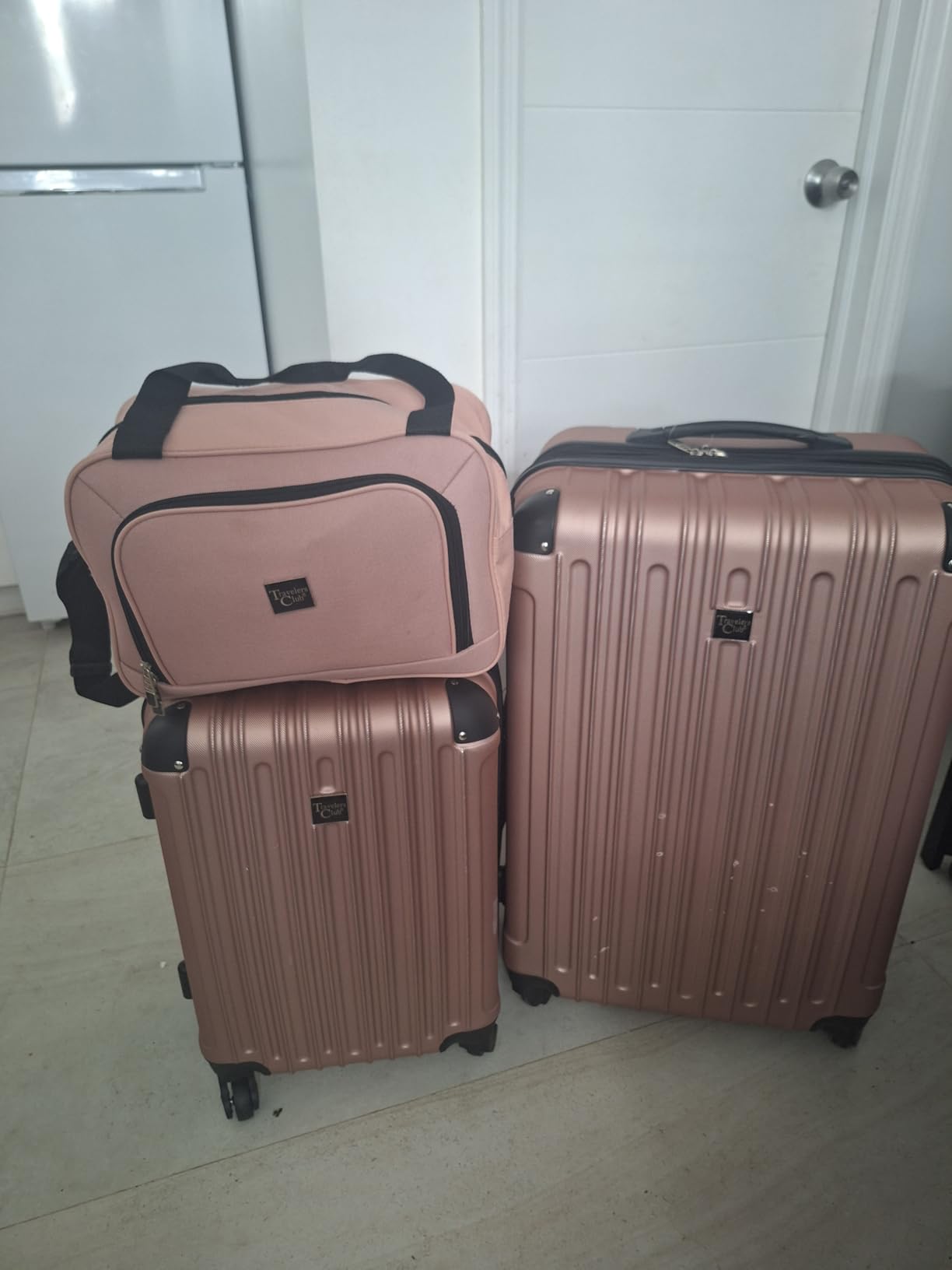 Travelers Club Midtown Hardside 4-Piece Luggage Travel Set, Rose Gold customer photo 1
