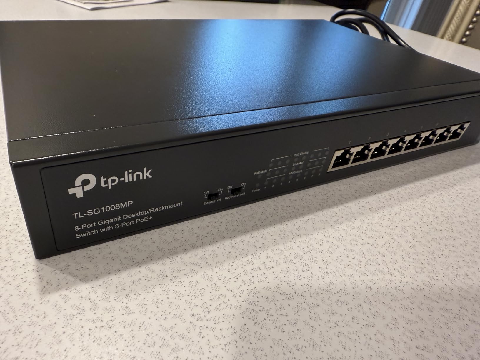 TP-Link 8 Port Gigabit PoE Switch | 8 PoE+ Ports @126W | Plug & Play | Limited Lifetime Protection | Desktop/ Rackmount | Prioritized Power Supply | Sturdy Metal | Shielded Ports (TL-SG1008MP) | 8 PoE+ Ports 126W, Plug & Play, Limited Lifetime Protection, Desktop/Rackmount, Prioritized Power Supply, Sturdy Metal customer photo 2