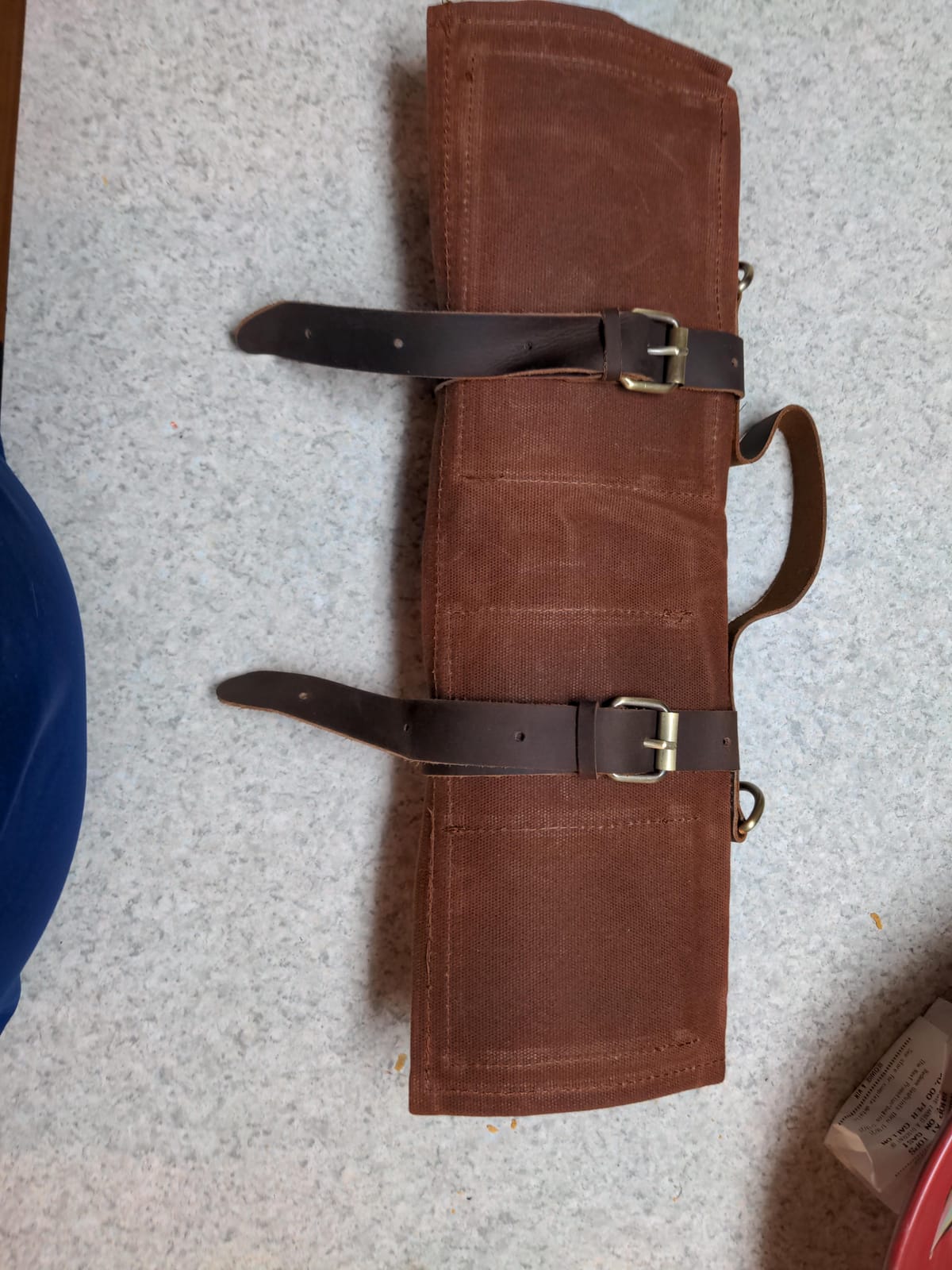Large Chef’s Knife Roll Bag,Heavy Duty Waxed Canvas Knife Carrier,11 Pockets Kitchen Cooking Tools Storage Case, Easily Carried By Shoulder Strap ForProfessional Chefs,Culinary School Students customer photo 2