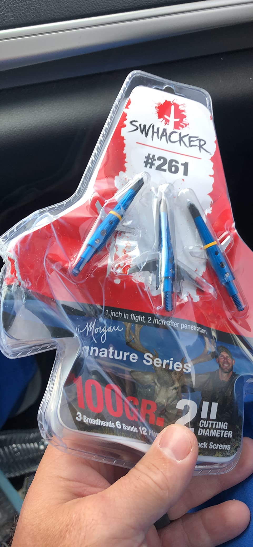 Swhacker #261 Levi Morgan Series 2-Blade Mechanical Broadheads, 100 Grain, 2.0