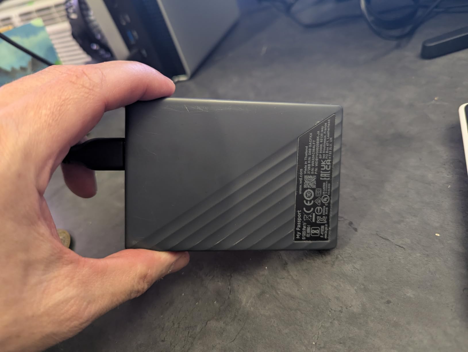 WD 2TB My Passport, Portable External Hard Drive, Black, backup software with defense against ransomware, and password protection, USB 3.1/USB 3.0 compatible - WDBYVG0020BBK-WESN customer photo 1
