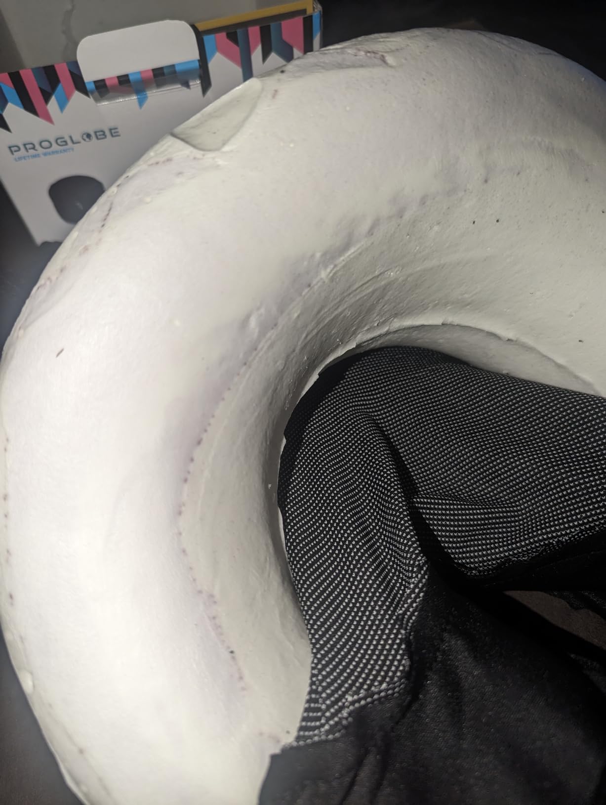 Proglobe Travel Neck Pillow for Airplanes, Long Haul Flight Kit, Grey customer photo 1