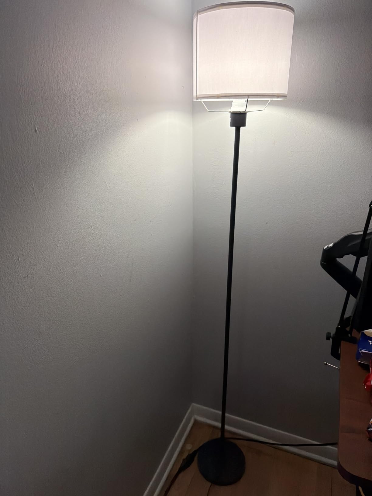 Modern Floor Lamp Simple Design with White Shade & Foot Pedal Switch customer photo 2