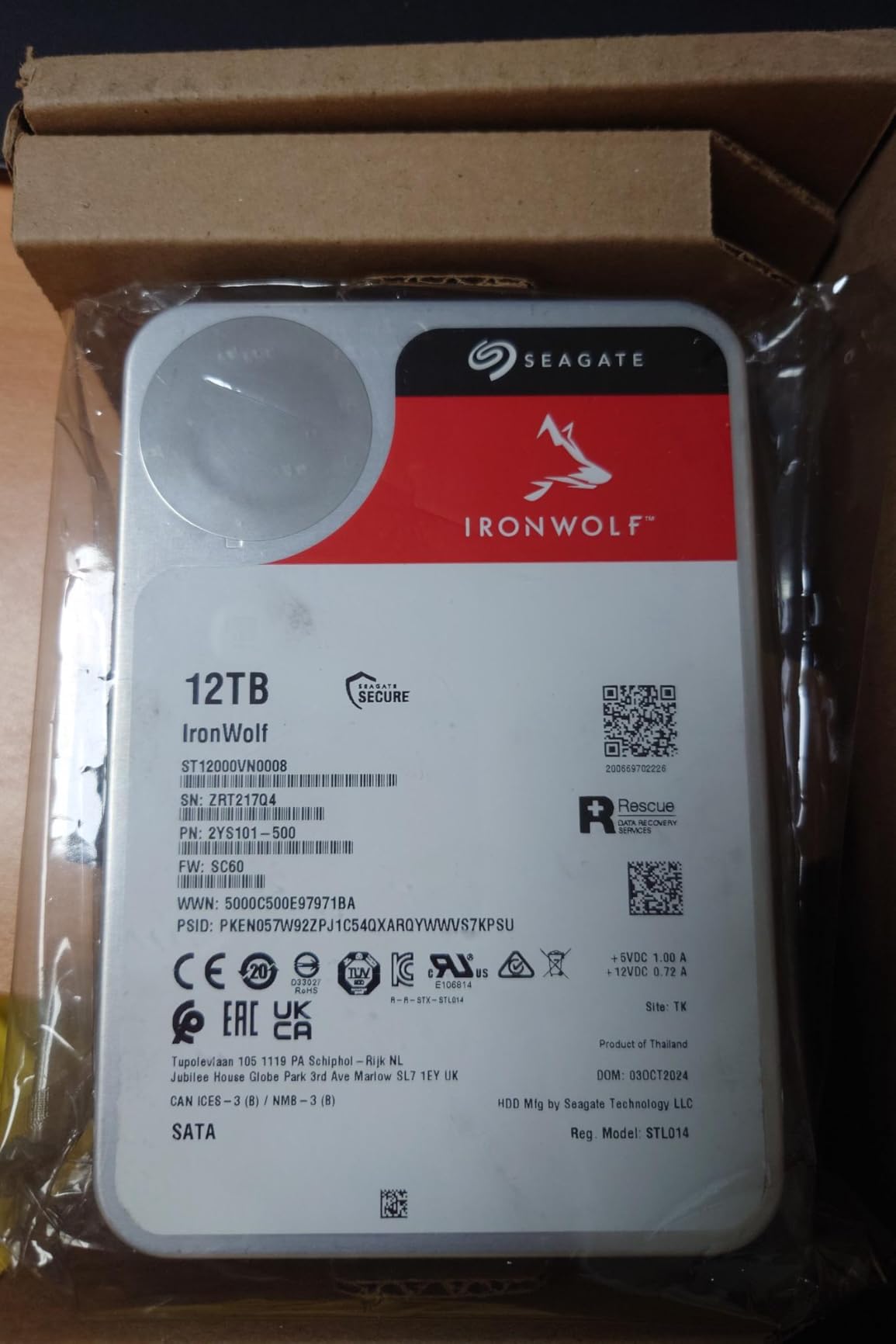 Seagate 8TB IronWolf Internal NAS Hard Drive | SATA 6 Gb/s (ST8000VNZ04) customer photo 2