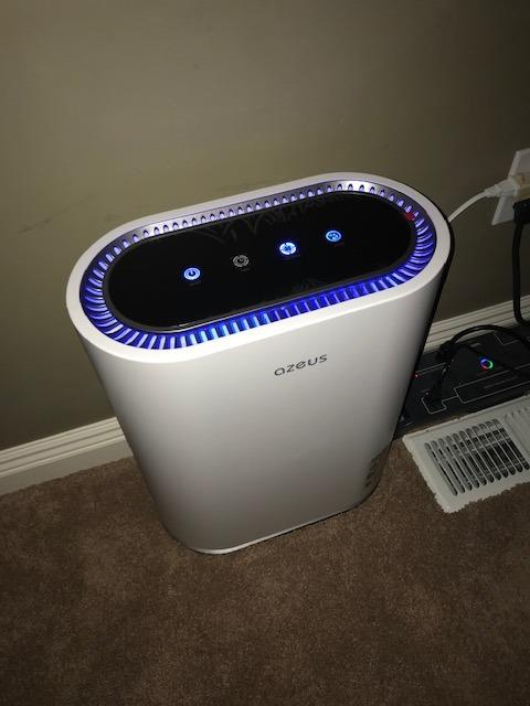 AZEUS Air Purifier for Wildfire Smoke, UV-C HEPA for Home Large Room, White customer photo 1