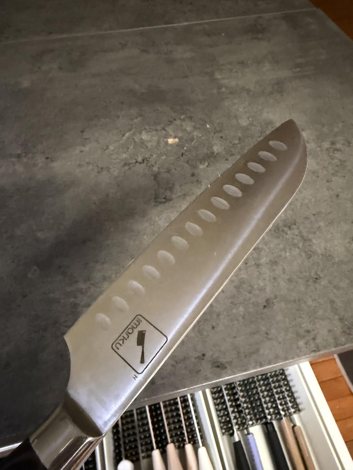 imarku Santoku Knife 7 Inch with Sharp Japanese High Carbon Stainless Steel customer photo 2