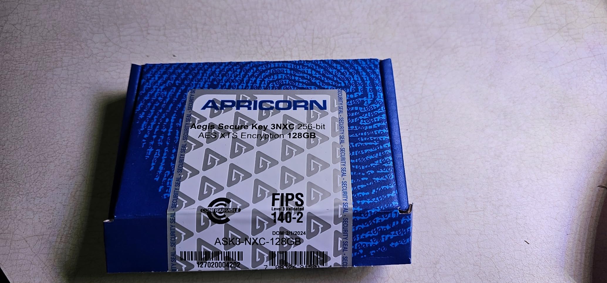 Apricorn 128GB Aegis Secure Key 3 NXC 256-Bit Hardware-Encrypted USB 3.2 Type C Flash Drive, FIPS 140-2 Level 3 Validated (ASK3-NXC-128GB), Black customer photo 1