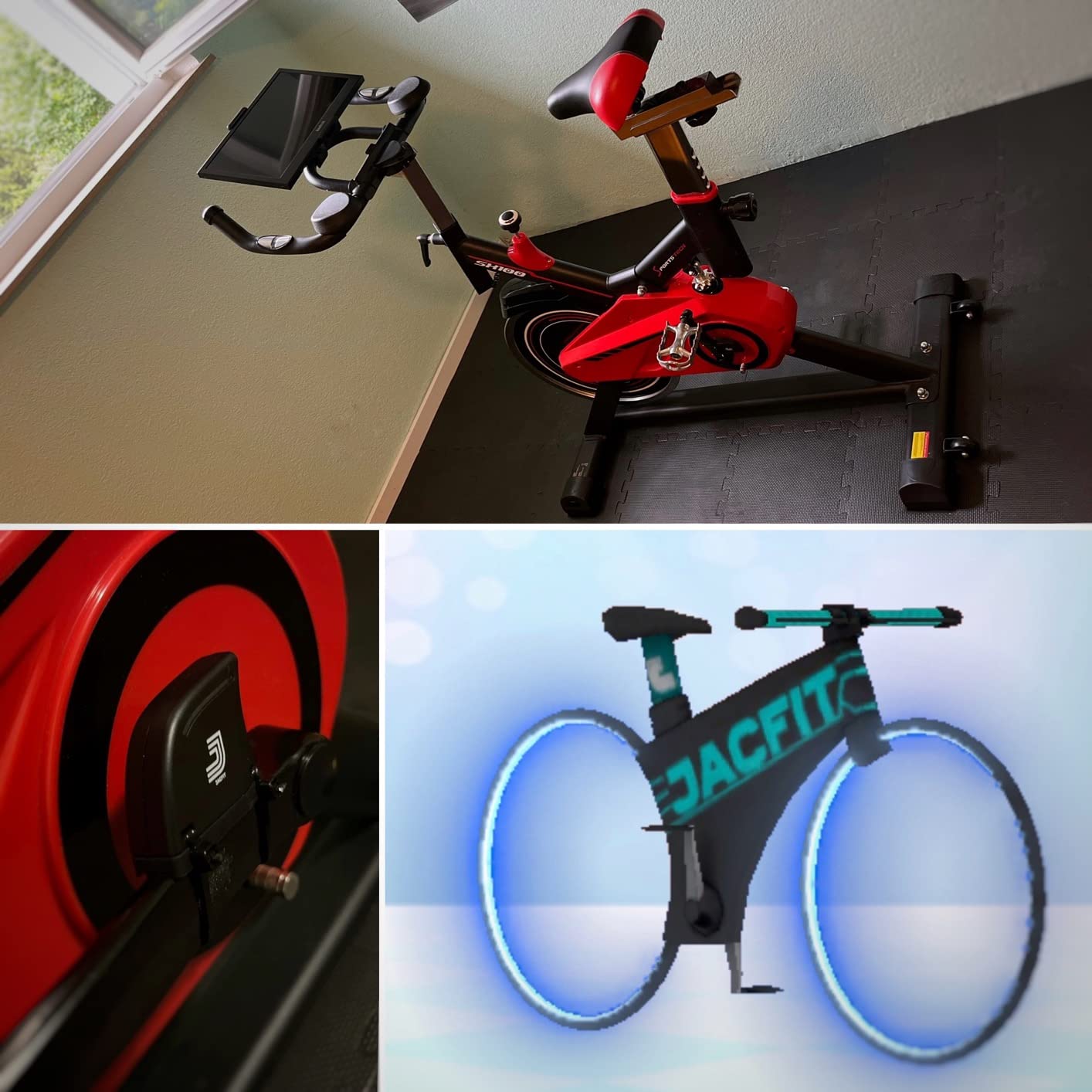 Jacfit Jbike Exercise Bike Sensor, Life Time Free App, Multiplayer Online Indoor Cycling Workout. customer photo 1