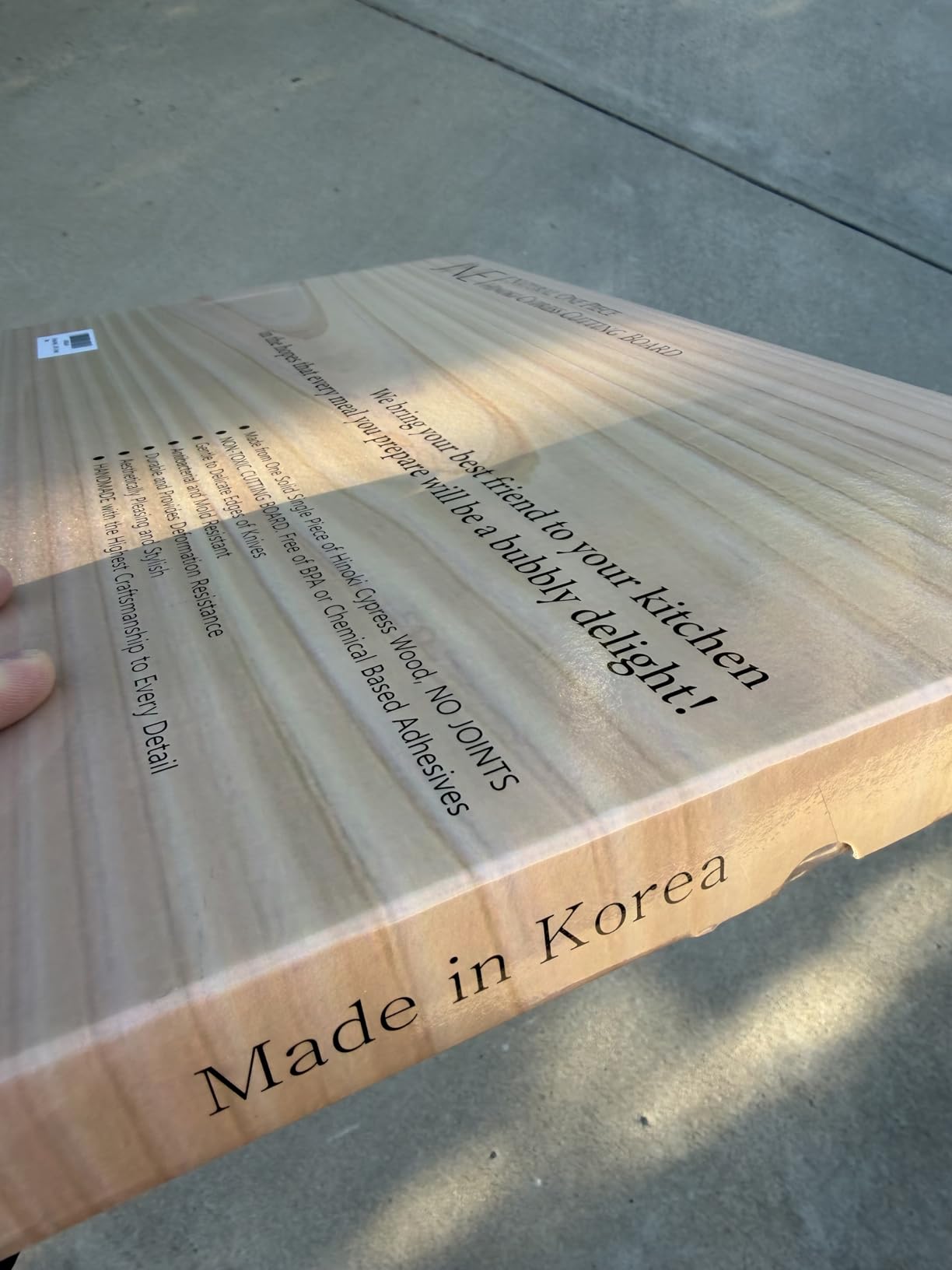 Hinoki Cypress Reversible Wood Cutting Board, 17.3