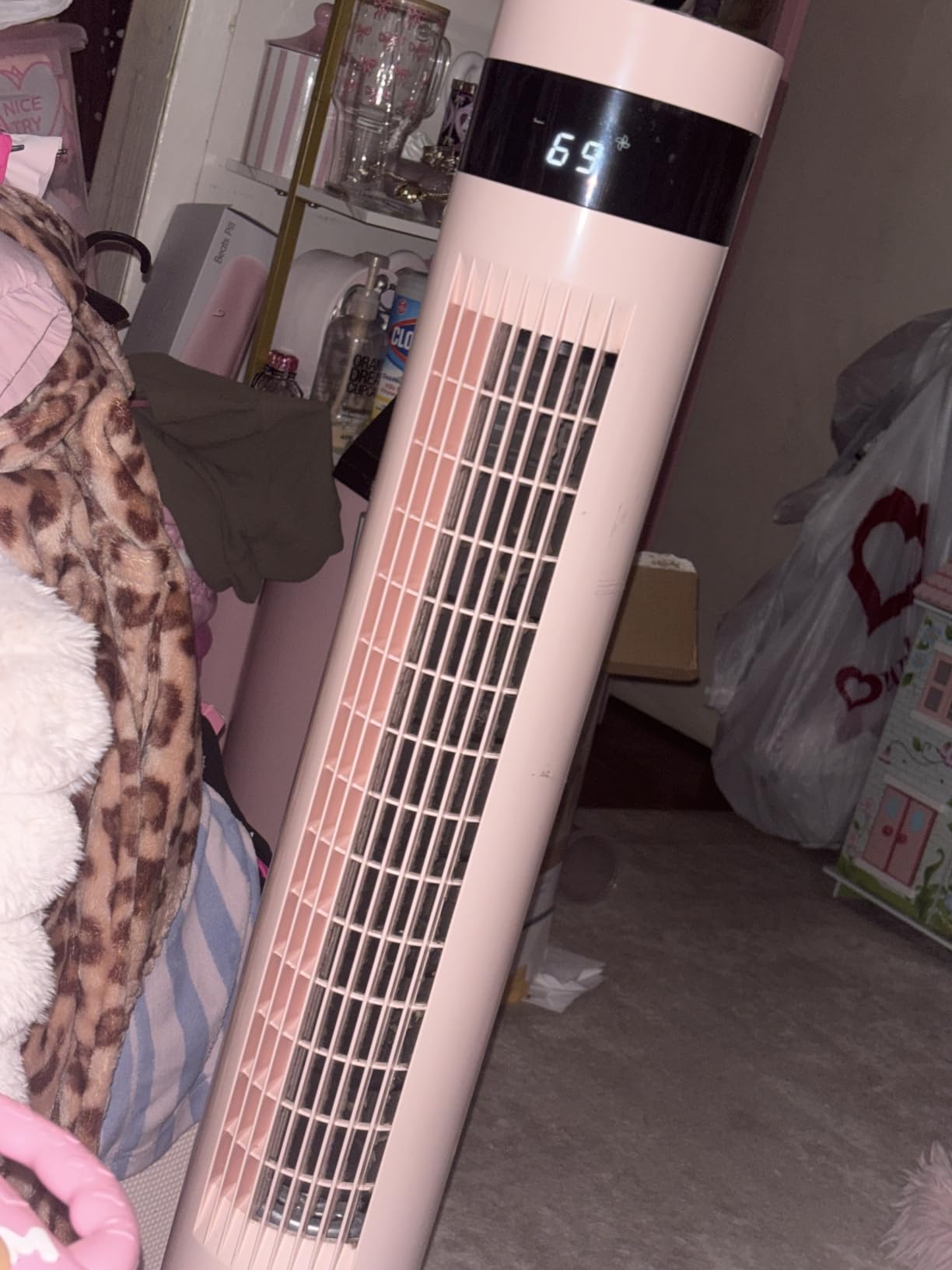 Antarctic Star Tower Fan Portable Electric Oscillating Fan (43 inch, Pink) customer photo 2