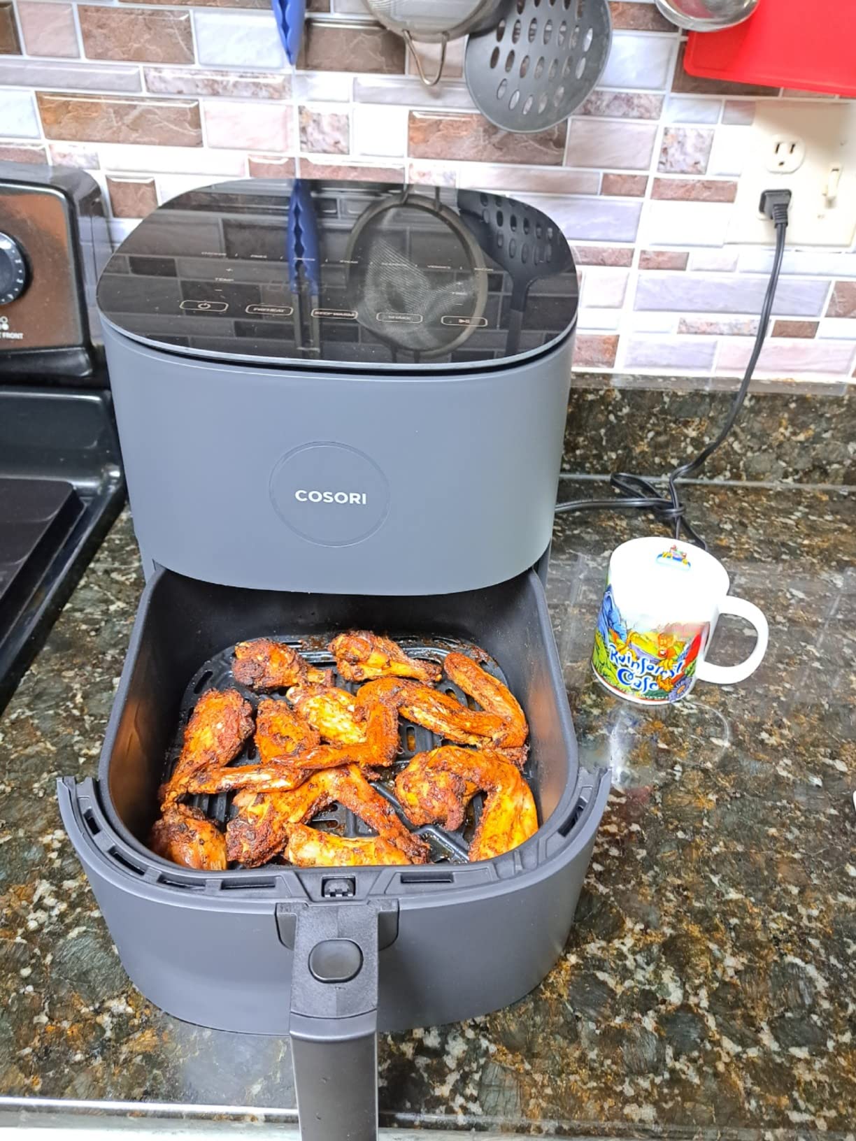 Cosori Air Fryer Pro LE 5 Qt, 9-in-1, Ceramic Coating, Shake Reminder, Grey customer photo 2