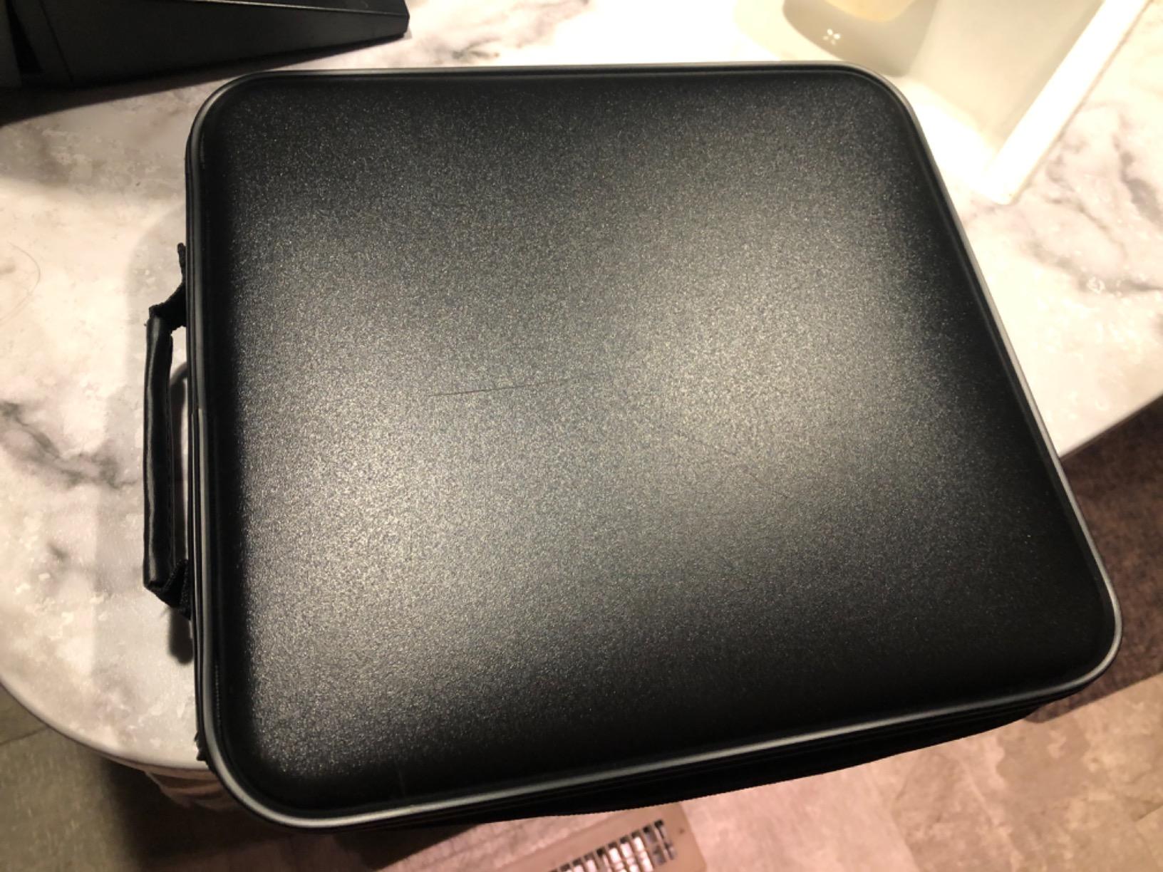 SANWA 160 Capacity CD Case, Large CD Sleeves, Portable DVD VCD Storage Box, Portable Zipper Bag, EVA Protective Blu-ray Wallet with Handle, for Car, Home, Office, Games Disc, Audio Music, Blue customer photo 1