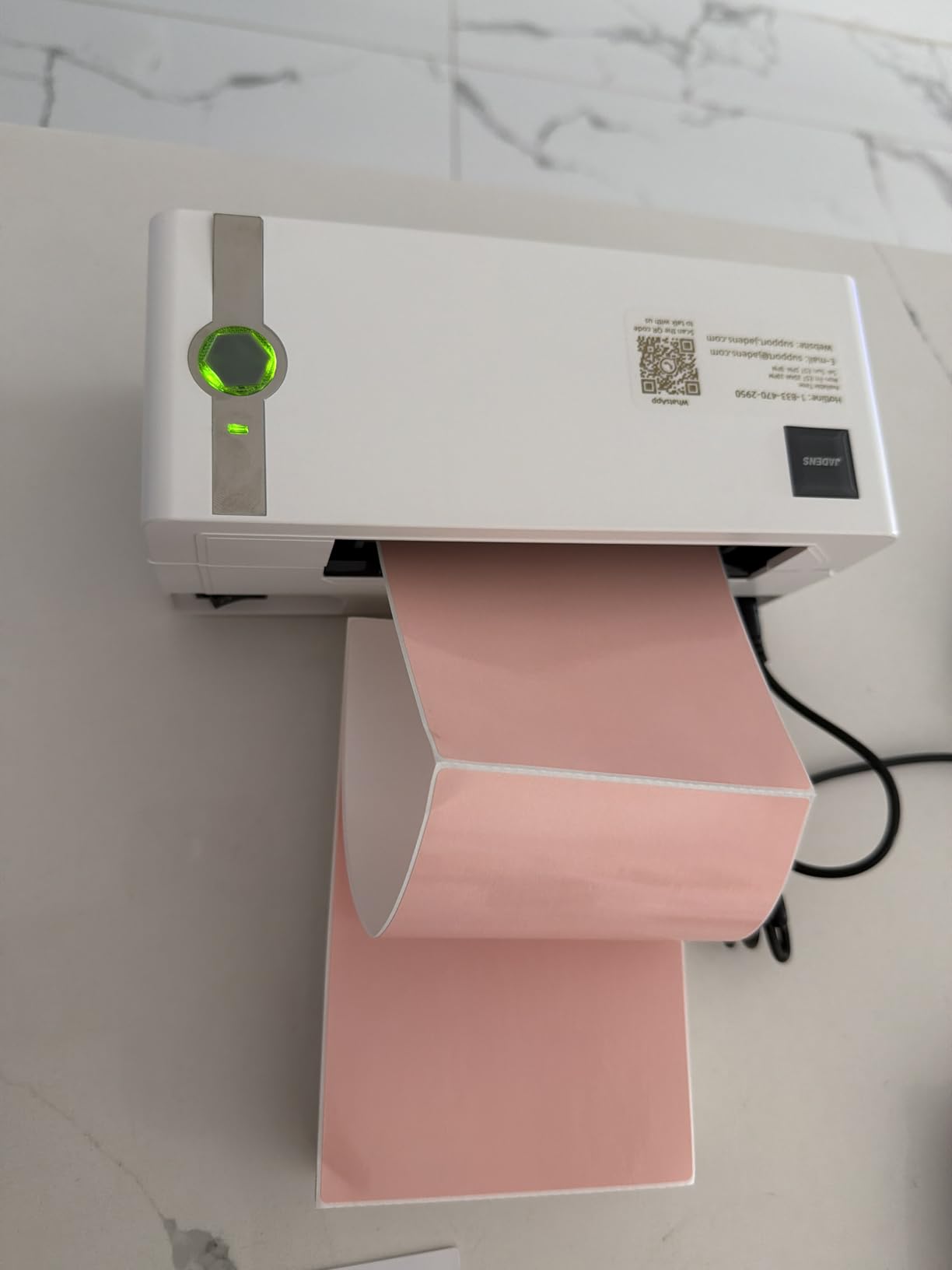 JADENS Bluetooth Thermal Shipping Label Printer, Wireless 4x6 Label Printer customer photo 2