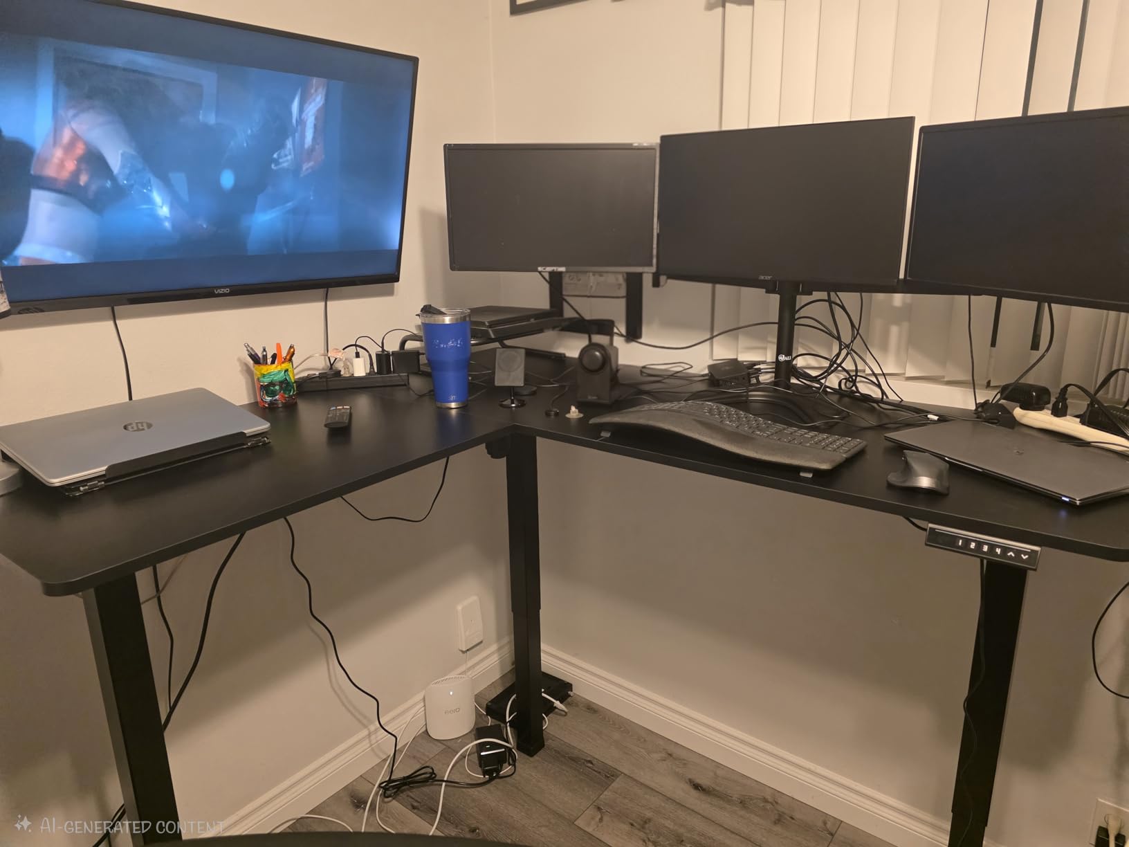 VIVO Black 63 x 55 in Corner Standing Desk, DESK-E3CTB customer photo 1