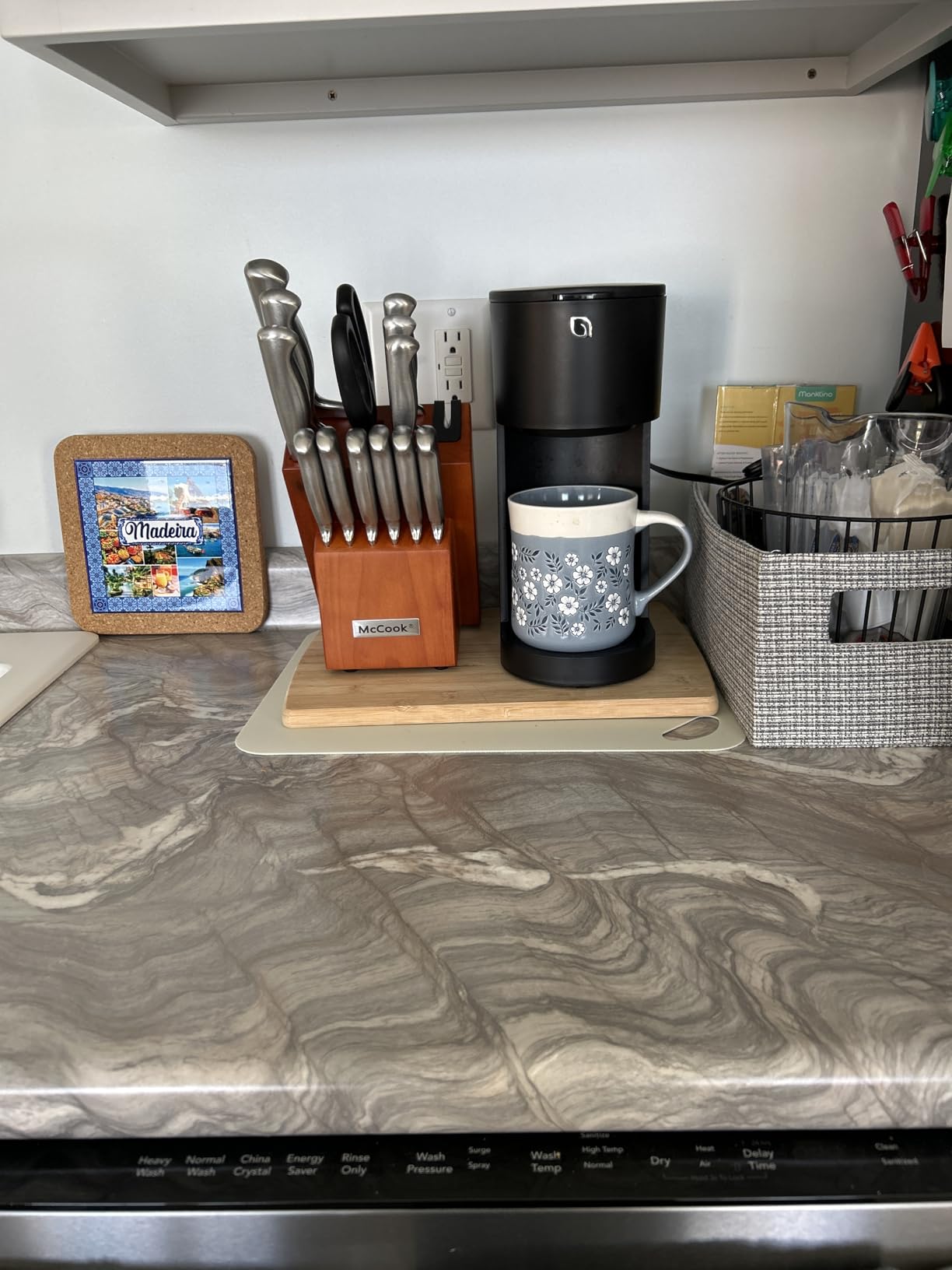 McCook Knife Set Kitchen Steel Knife Block Set w Built-in Sharpener customer photo 1