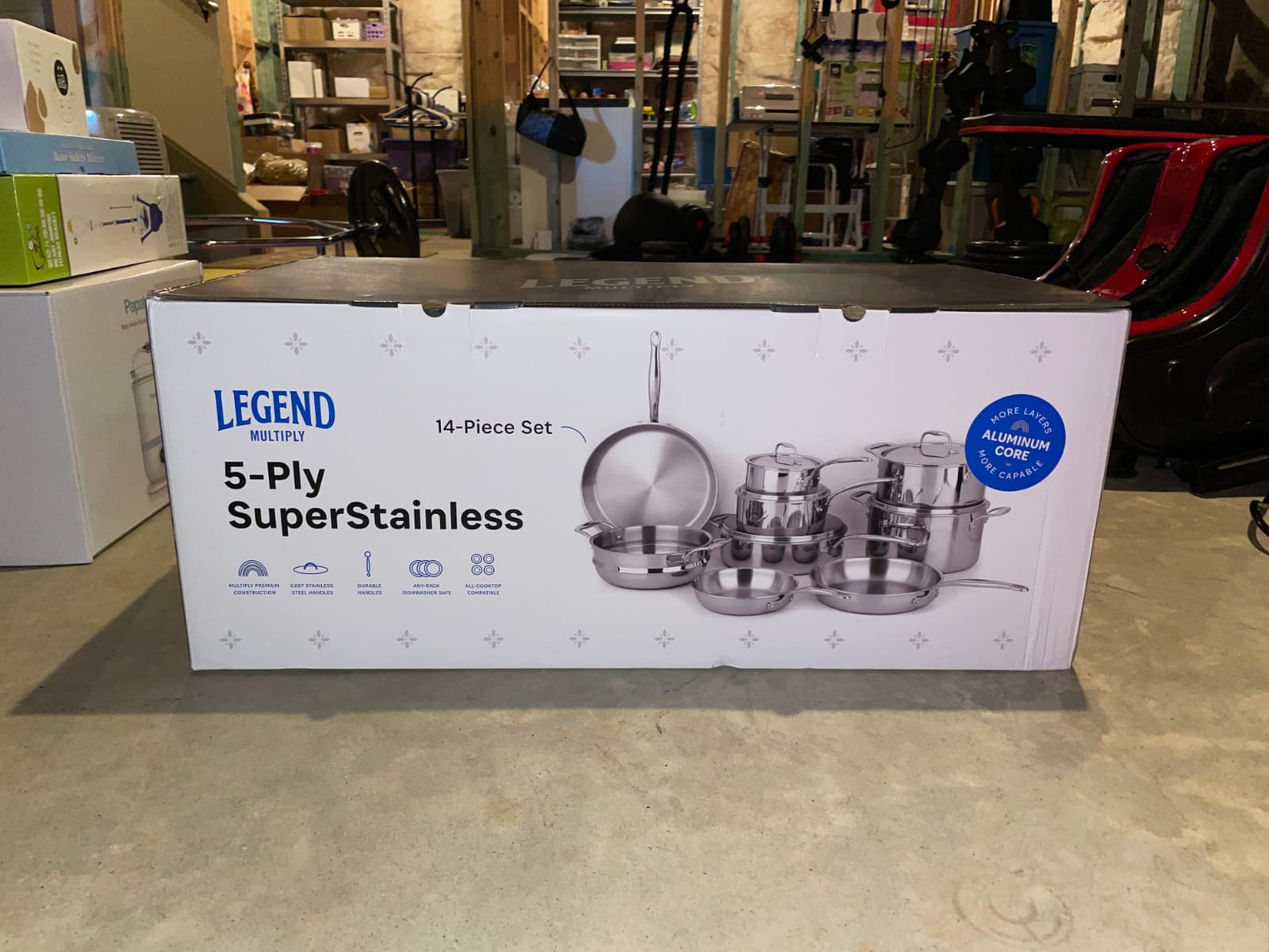 LEGEND COOKWARE 5-Ply Stainless Steel Cookware Set, 14-Piece Pots and Pans Set - Induction Compatible, Oven Safe 800°F - Non-Toxic, No Coatings - Built to Last Generations customer photo 2