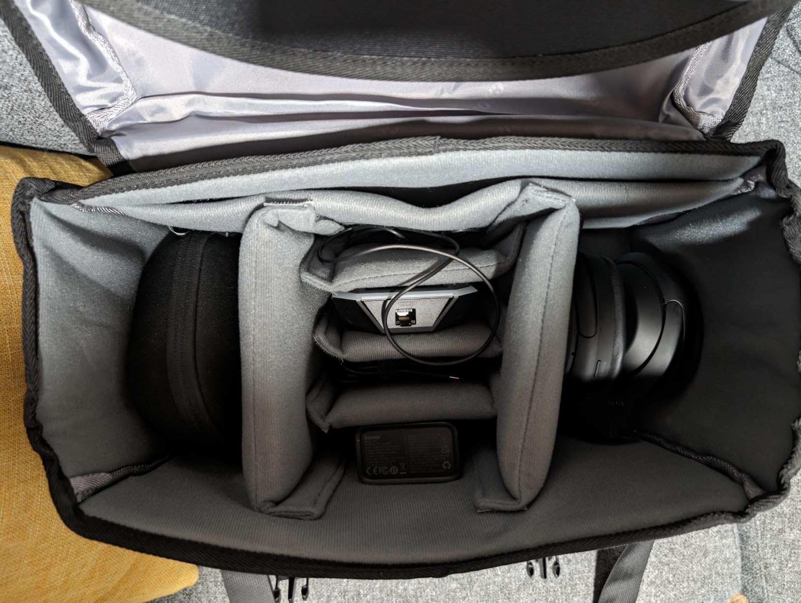 CADeN Camera Bag Case Shoulder Messenger Bag with Tripod Holder Compatible for Nikon, Canon, Sony, DSLR SLR Mirrorless Cameras Waterproof (Black, Large) customer photo 1