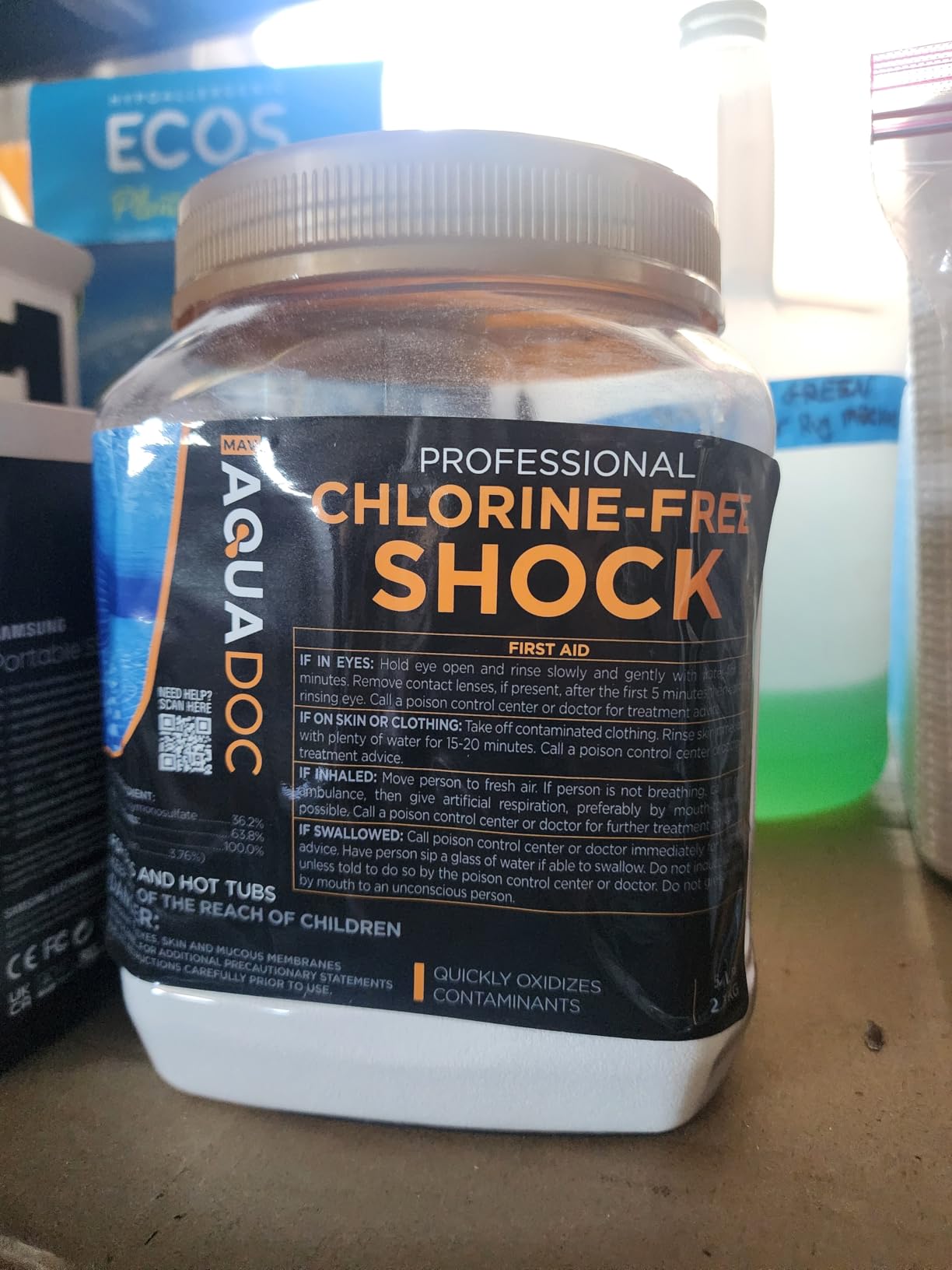 AquaDoc Non Chlorine Hot Tub Shock - Enhanced Spa Oxidizer - 32oz customer photo 1