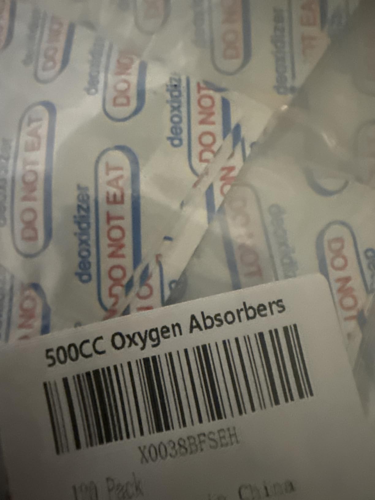 120 Packs 500CC Food Grade Oxygen Absorbers (10 Pack in Individual Vacuum Bag ) , Oxygen Absorbers For Long Term Food Storage with Oxygen Indicator , Works in Mylar Bags, Mason Jars, and Vacuum Bags customer photo 1